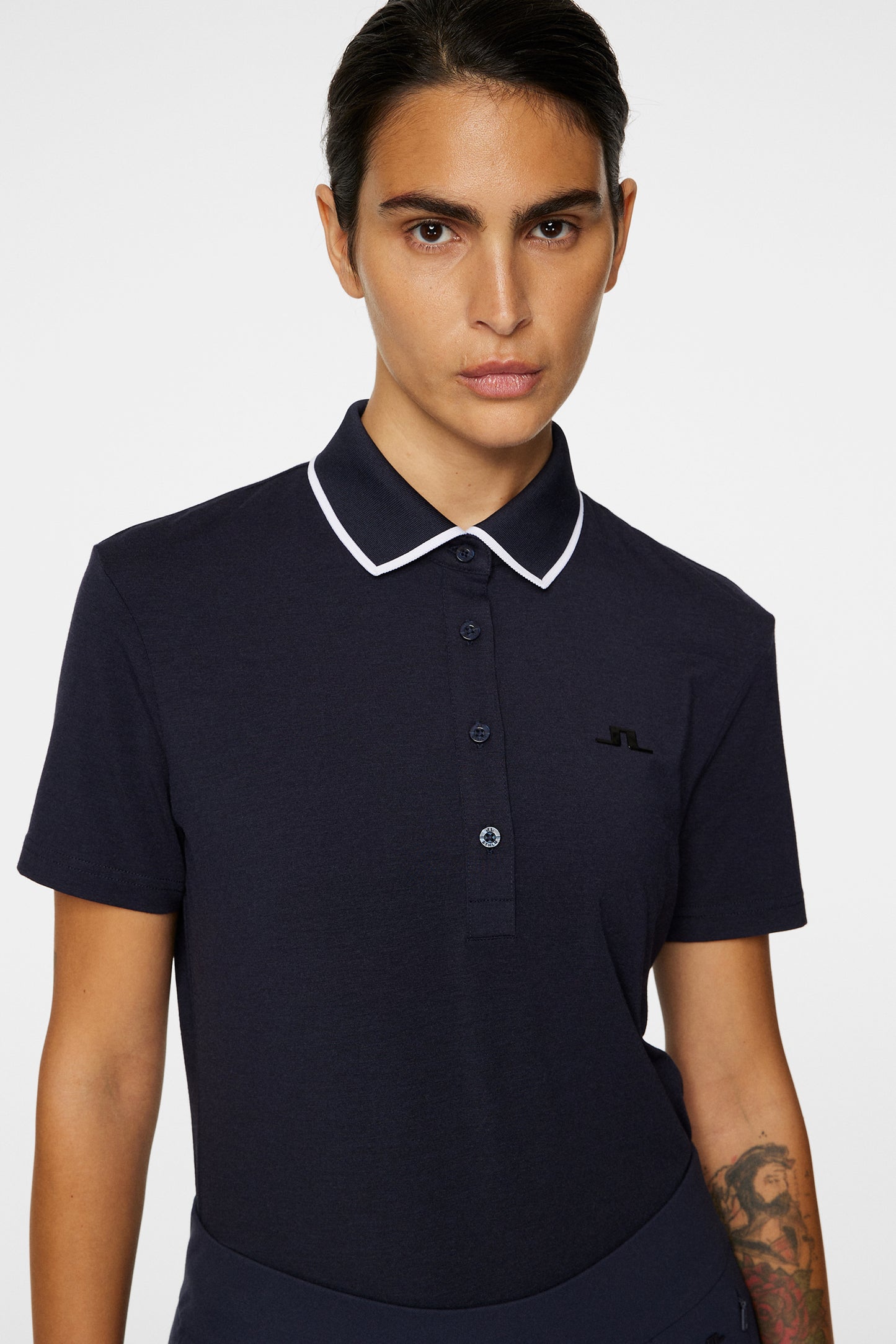 Lille Polo in Navy Melange by J.Lindeberg