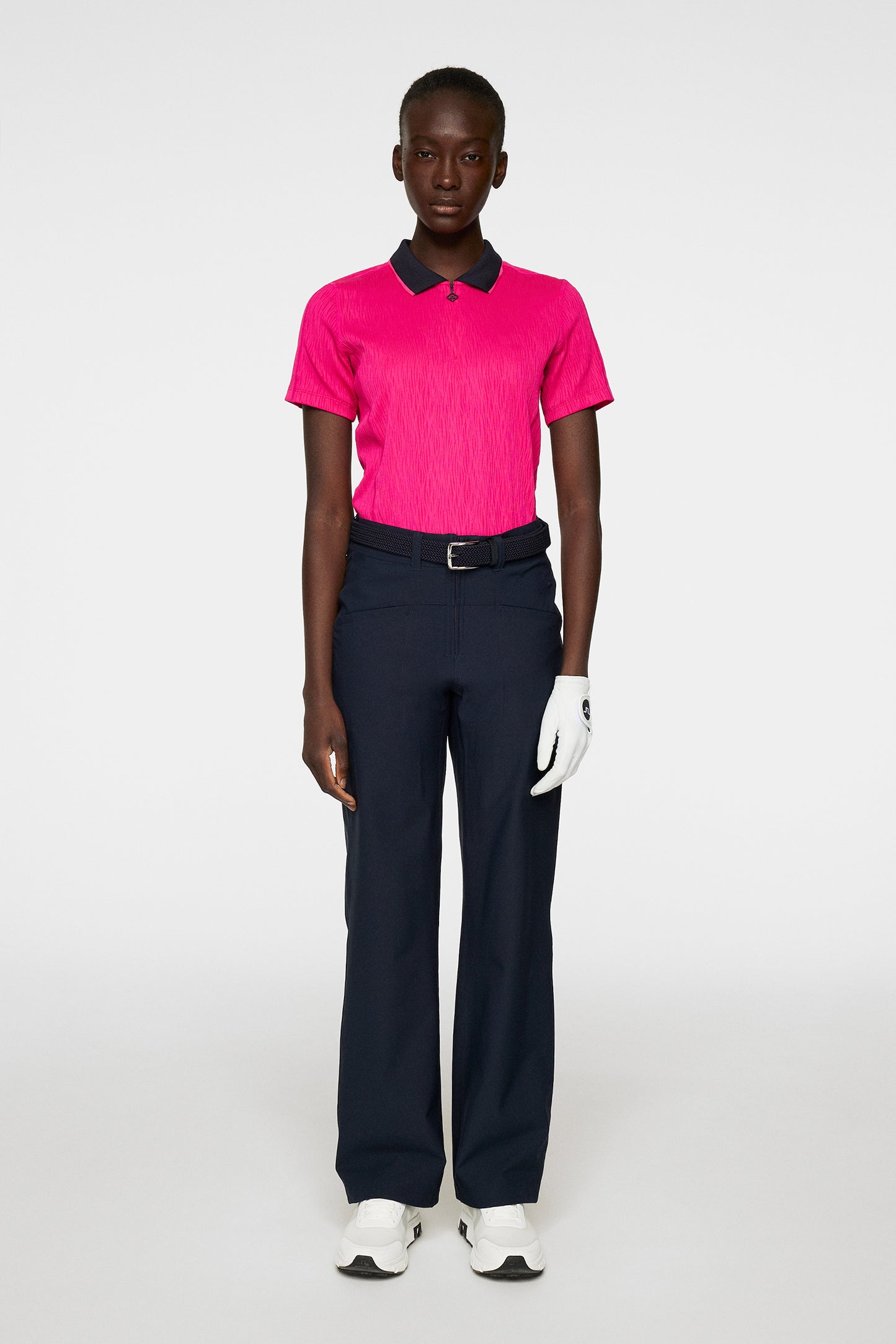 Izara Polo in Pink Peacock by J.Lindeberg