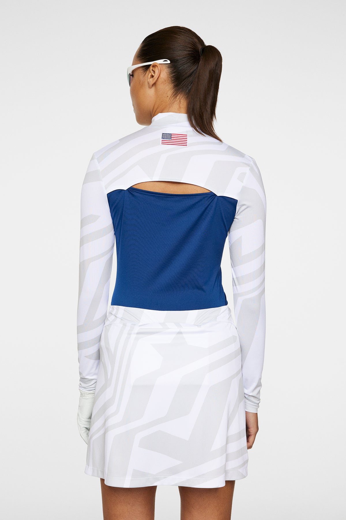 Sylvie Compression Top in US Golf White by J.Lindeberg
