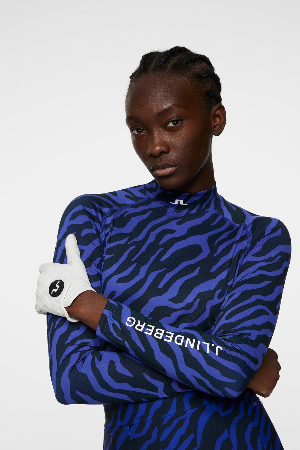 Ella Print Compression Top in Tour Tiger Clematis M by J.Lindeberg