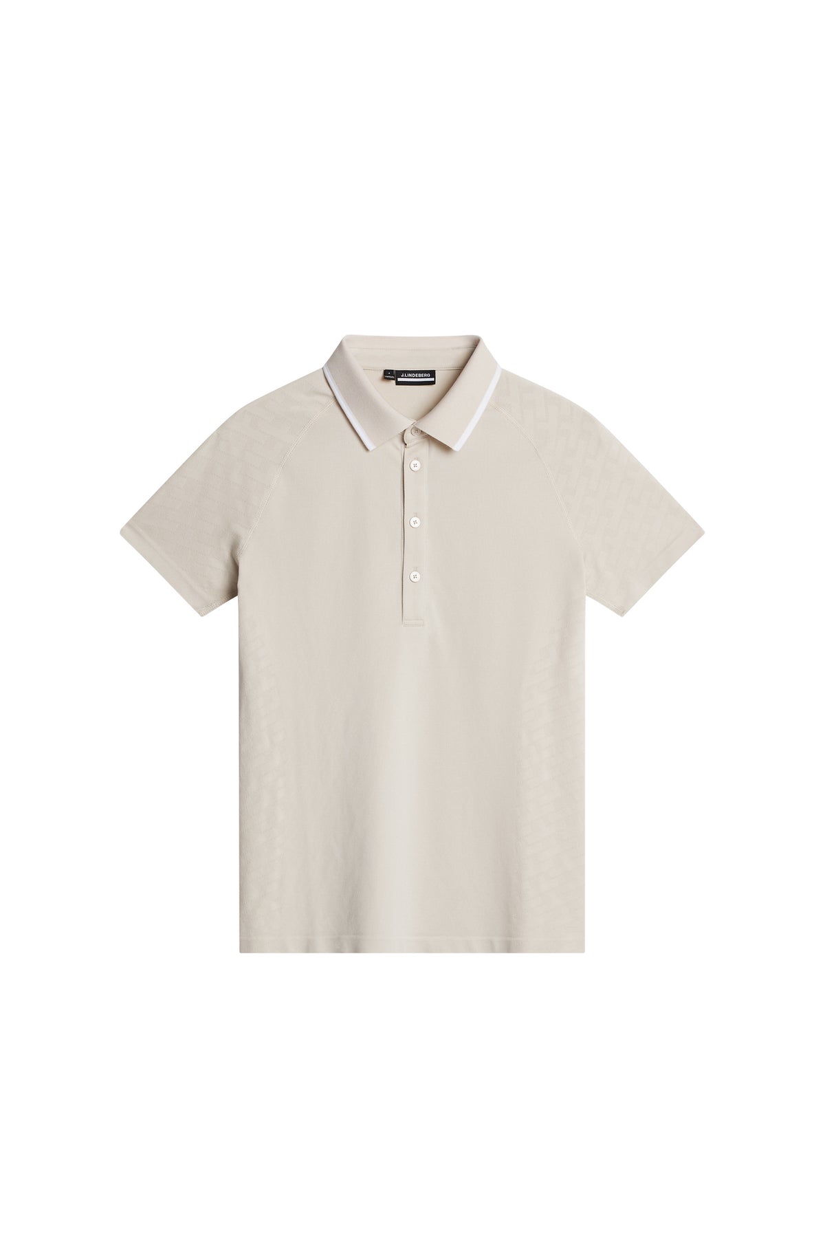 Baily seamless Polo in Tour Geo Jacquard Moonbeam M by J.Lindeberg