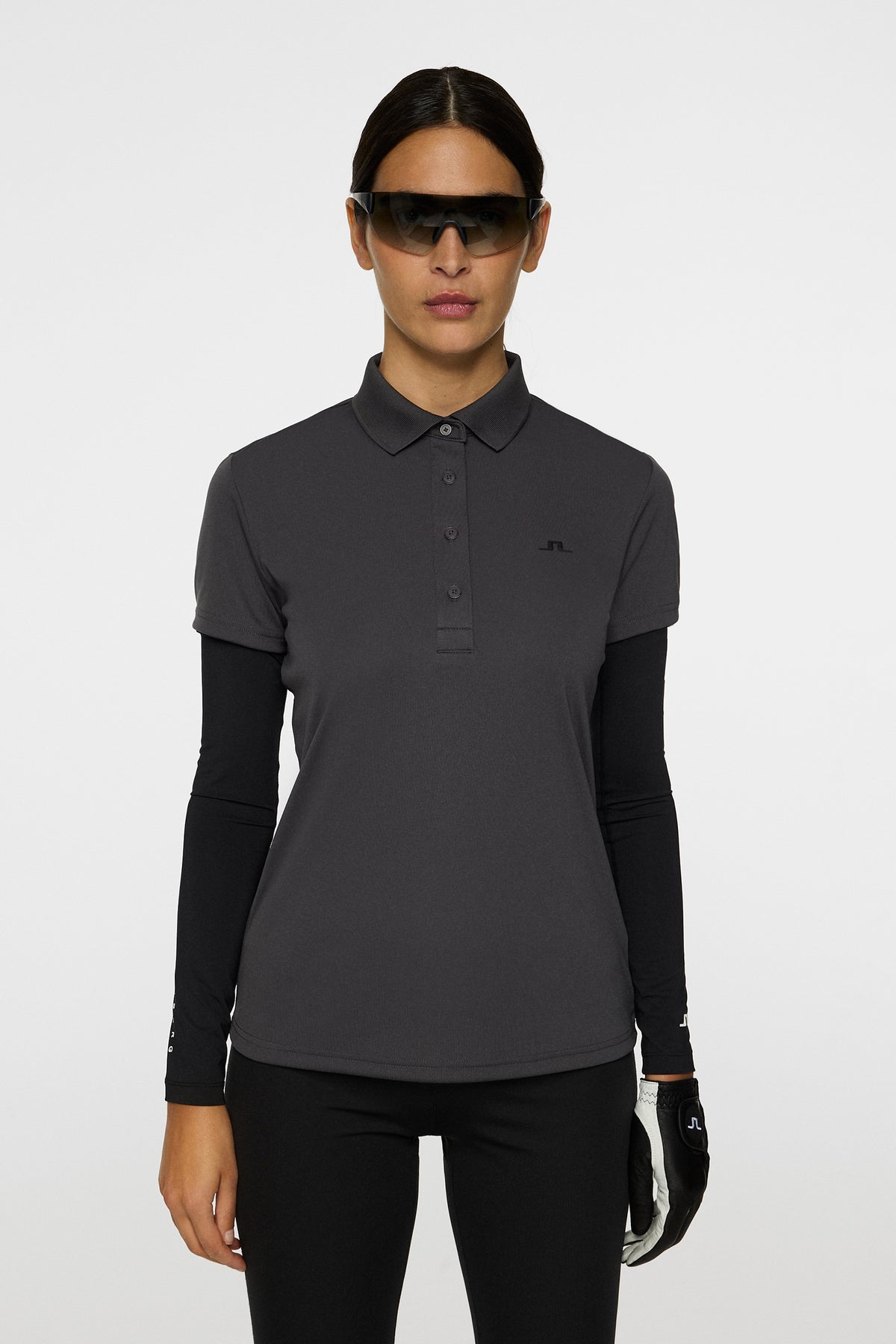 Cassie Polo in Asphalt by J.Lindeberg