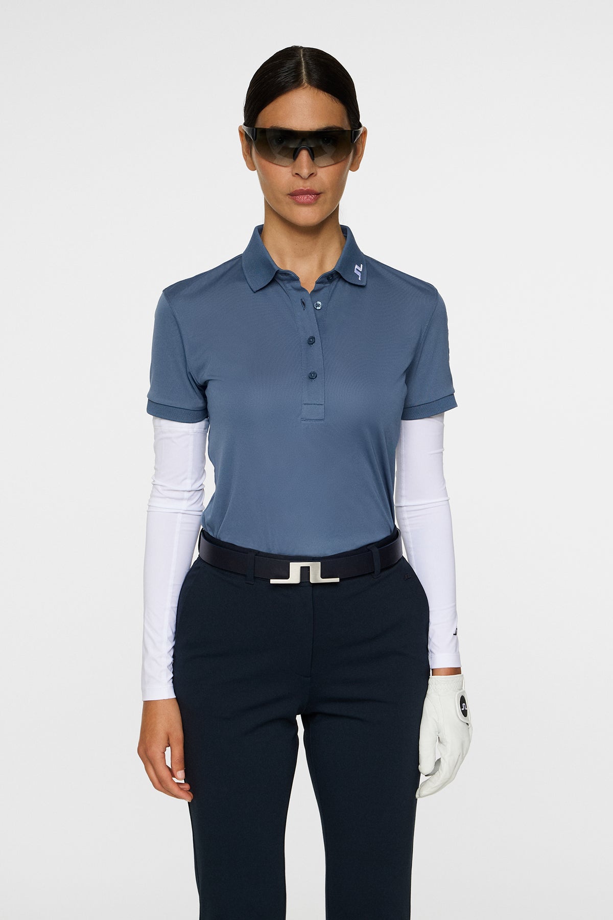 Tour Tech Polo in Vintage Indigo by J.Lindeberg
