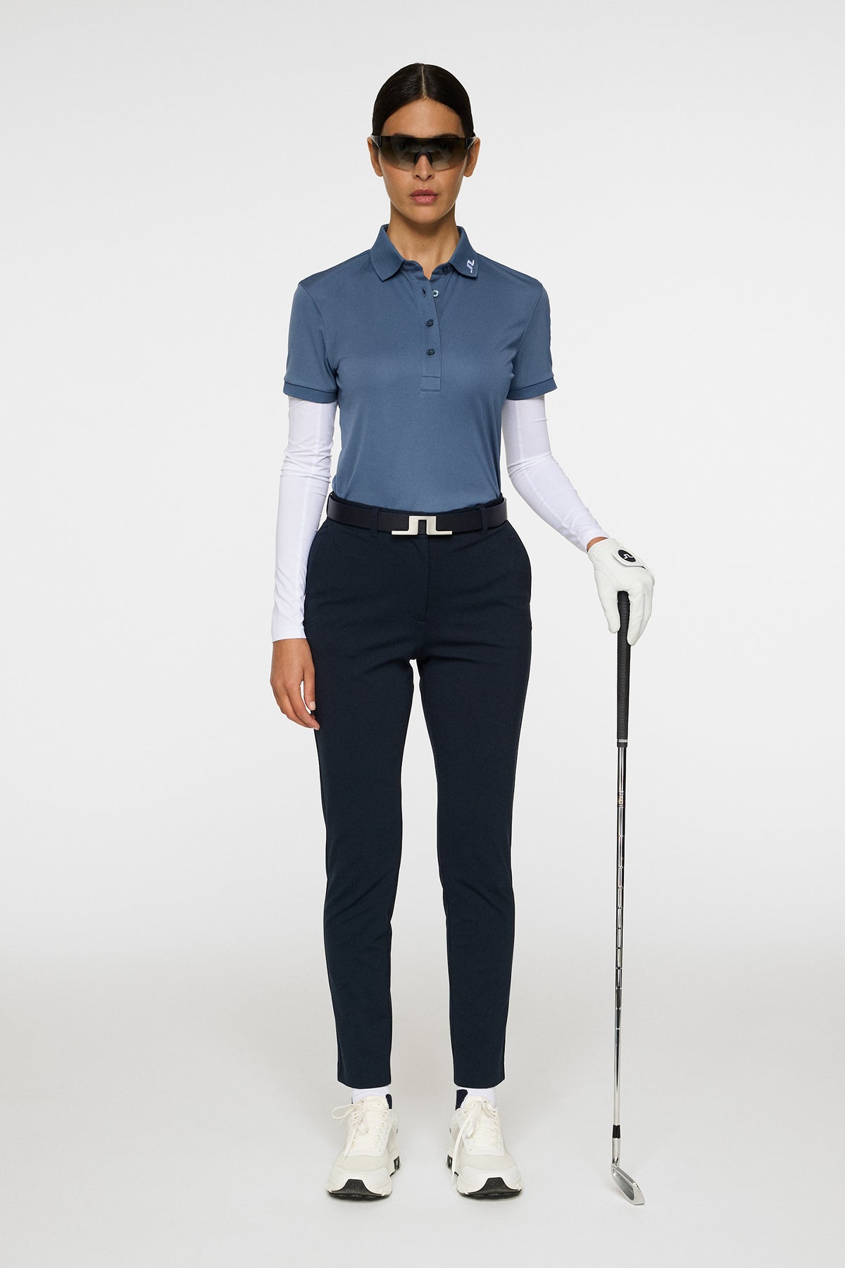 Tour Tech Polo in Vintage Indigo by J.Lindeberg