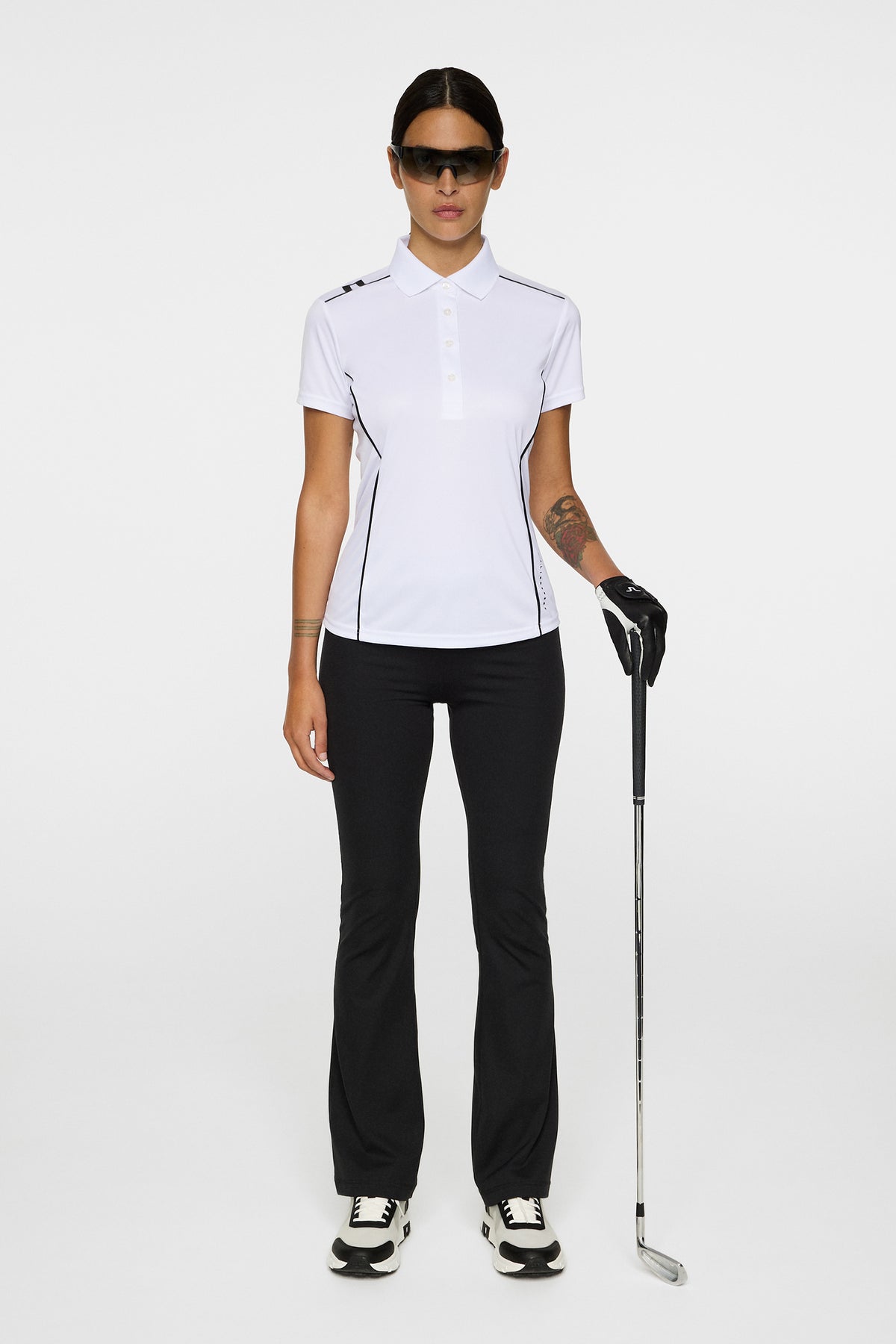 Leyla Polo in White by J.Lindeberg