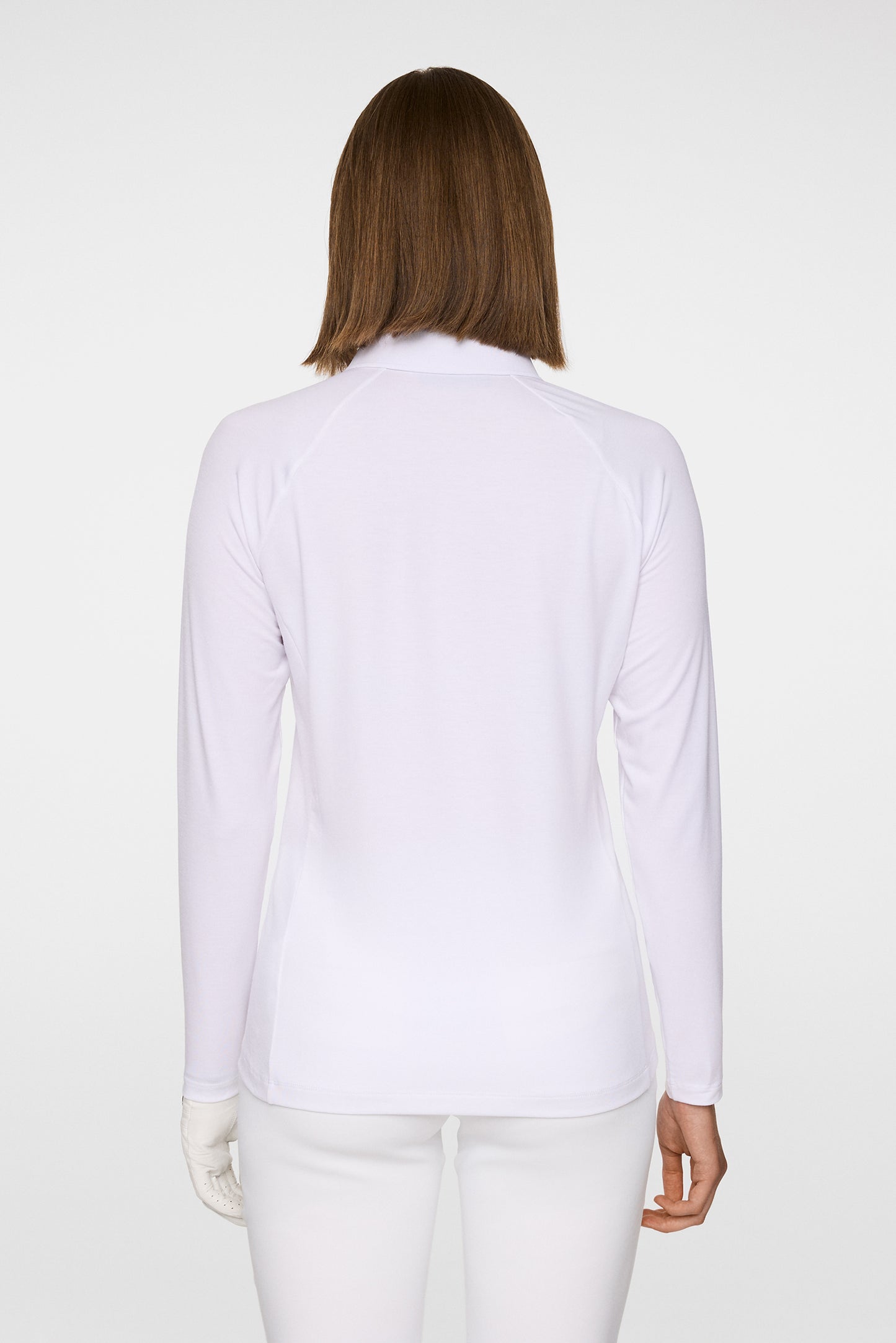 Flor Long Sleeve Polo in White by J.Lindeberg