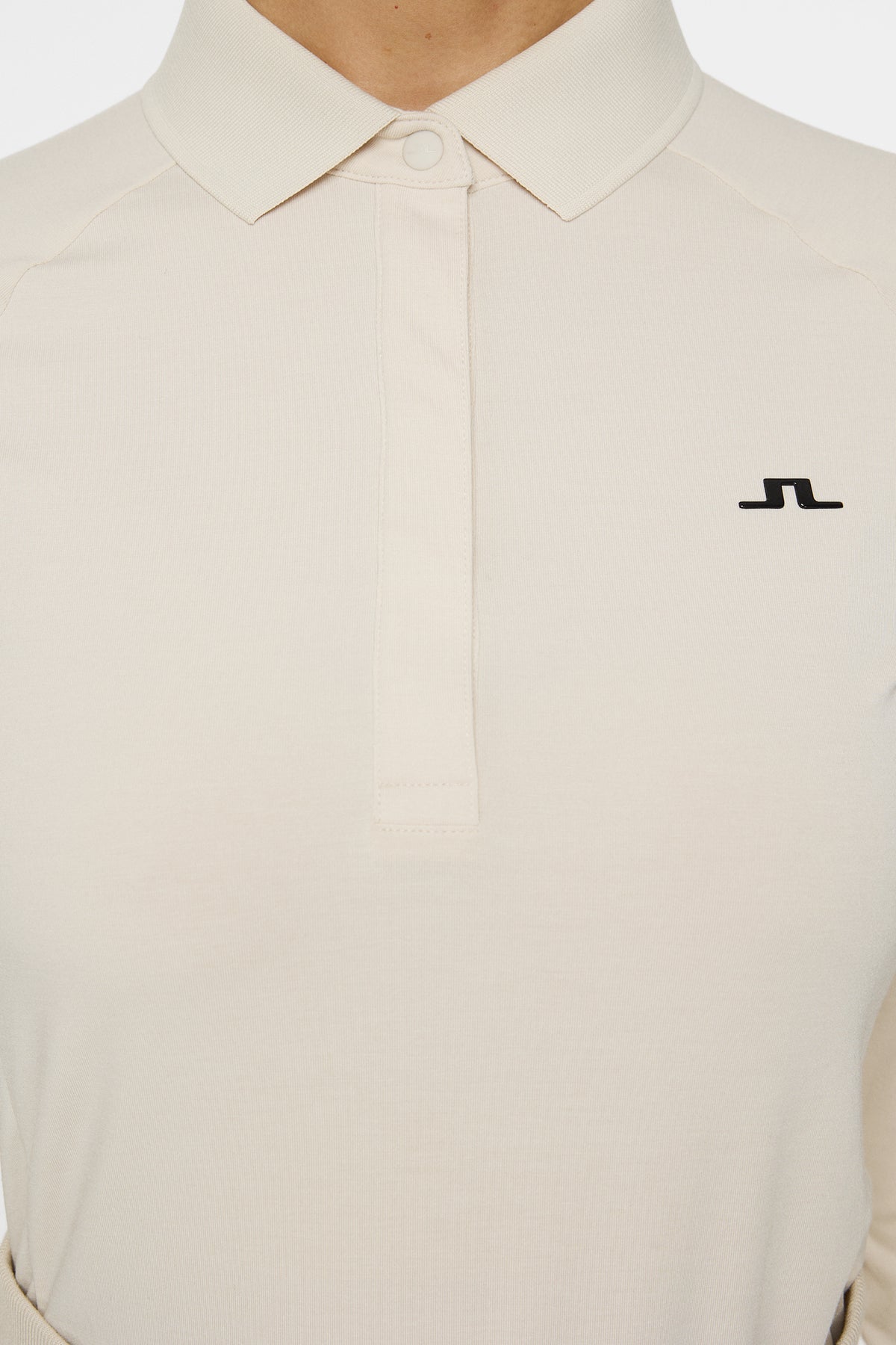 Flor Long Sleeve Polo in Moonbeam by J.Lindeberg