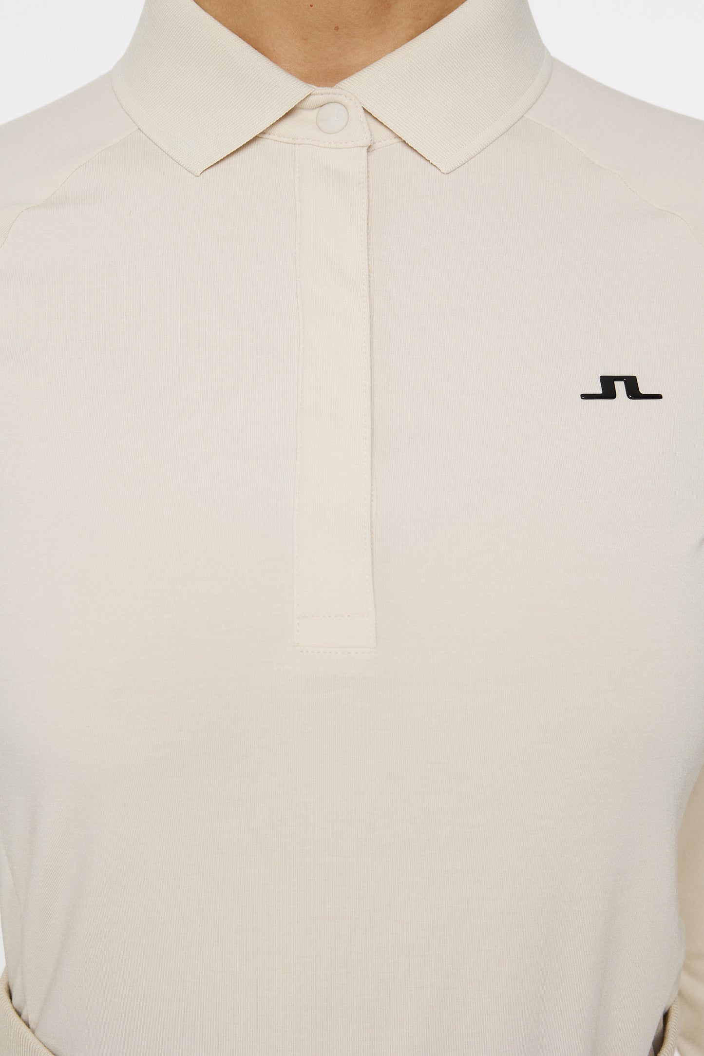Flor Long Sleeve Polo in Moonbeam by J.Lindeberg