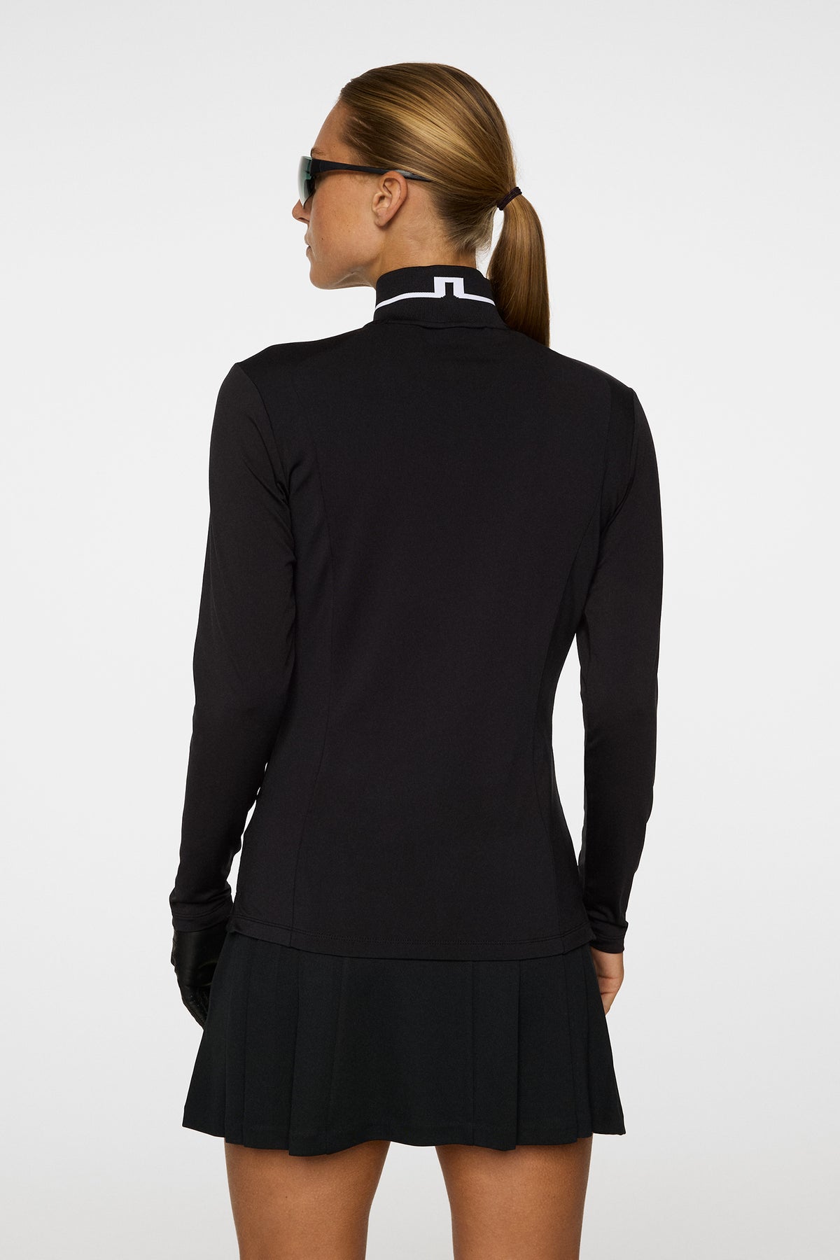 Hertta Long Sleeve Polo in Black by J.Lindeberg