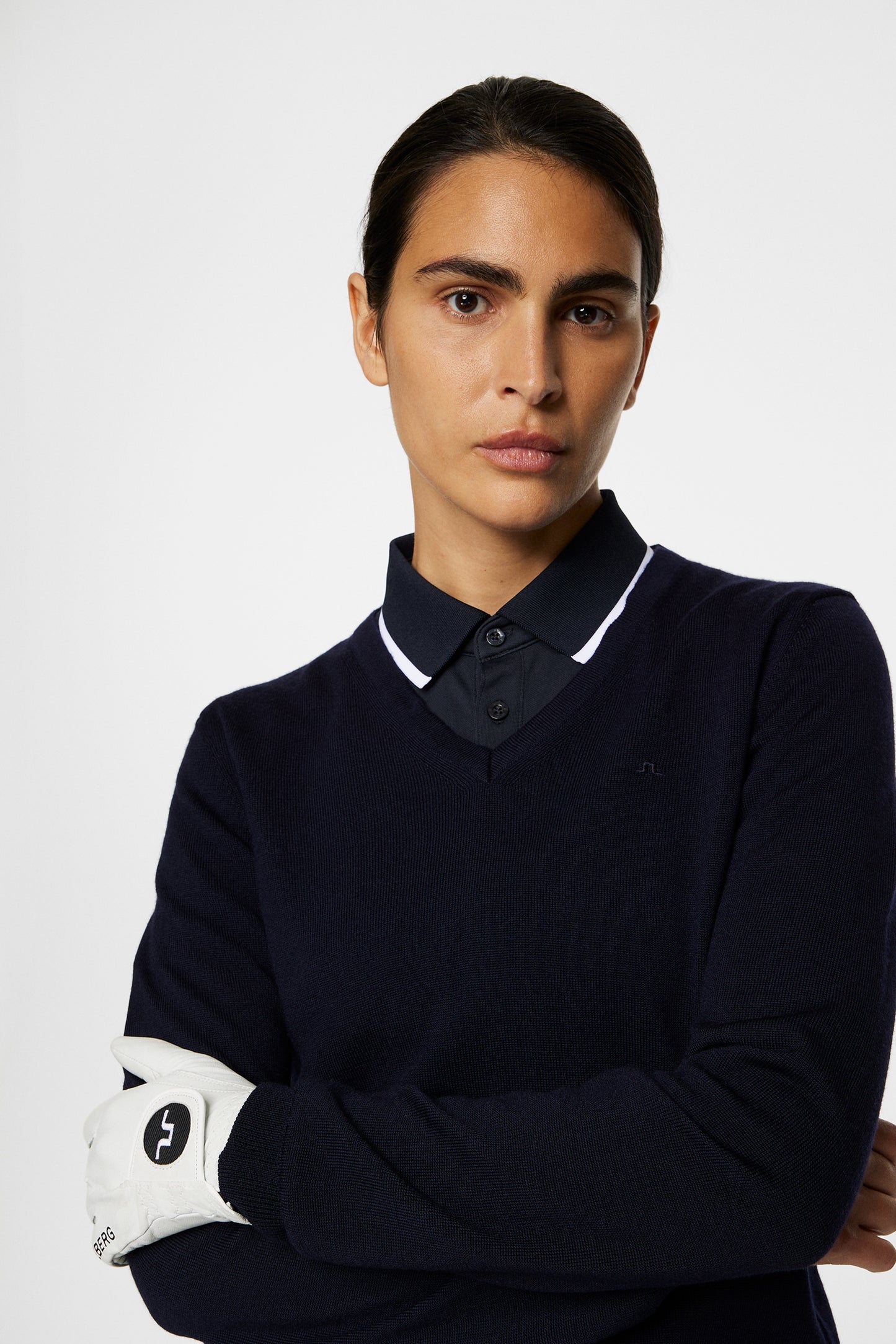 Amaya Knitted Sweater in JL Navy by J.Lindeberg