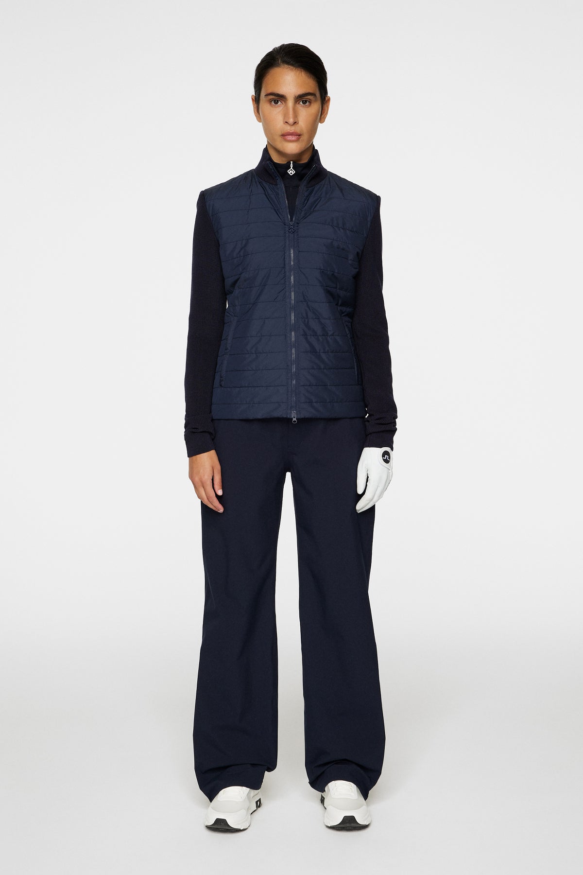 Wren Knitted Hybrid Jacket in JL Navy by J.Lindeberg