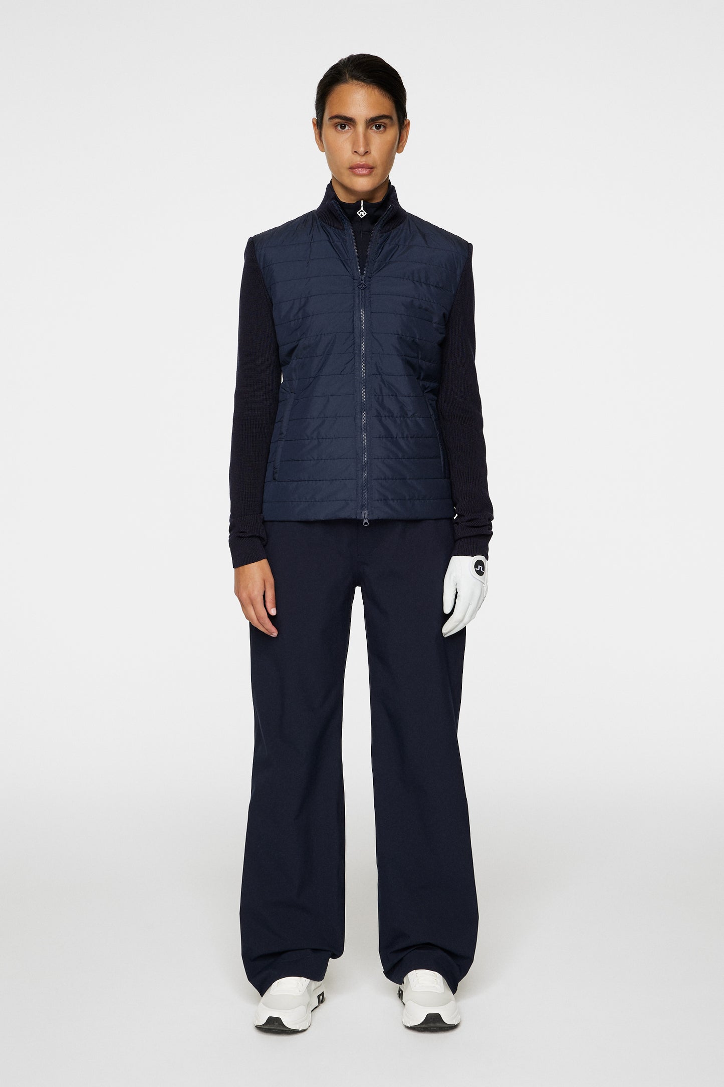 Wren Knitted Hybrid Jacket in JL Navy by J.Lindeberg