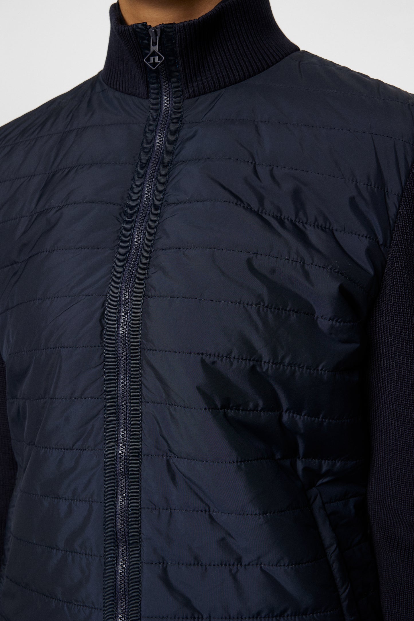 Wren Knitted Hybrid Jacket in JL Navy by J.Lindeberg