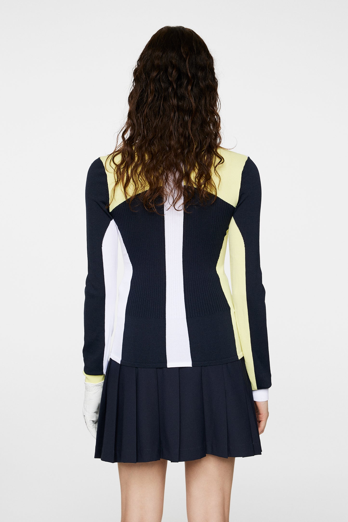 Deborah Knitted Zip Sweater in JL Navy by J.Lindeberg