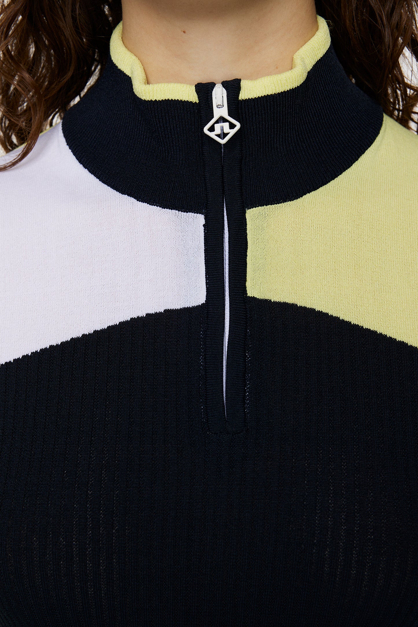 Deborah Knitted Zip Sweater in JL Navy by J.Lindeberg