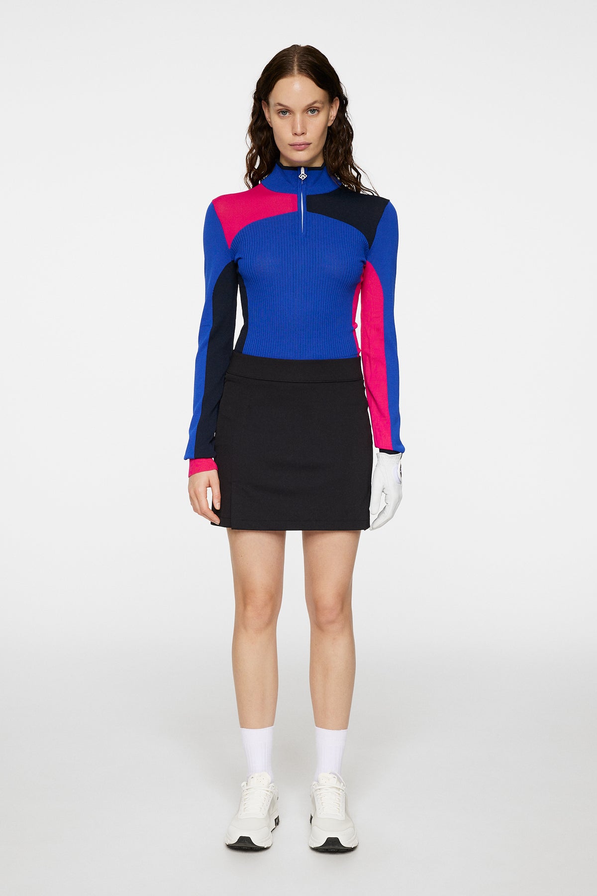 Deborah Knitted Zip Sweater in Club Blue by J.Lindeberg