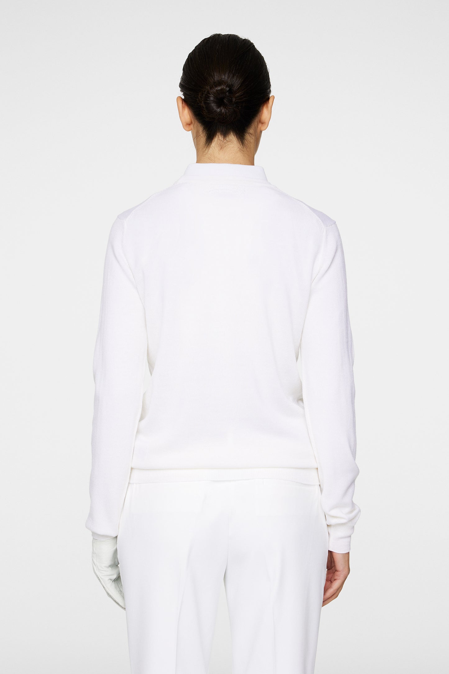 Aria Knitted Sweater in White by J.Lindeberg