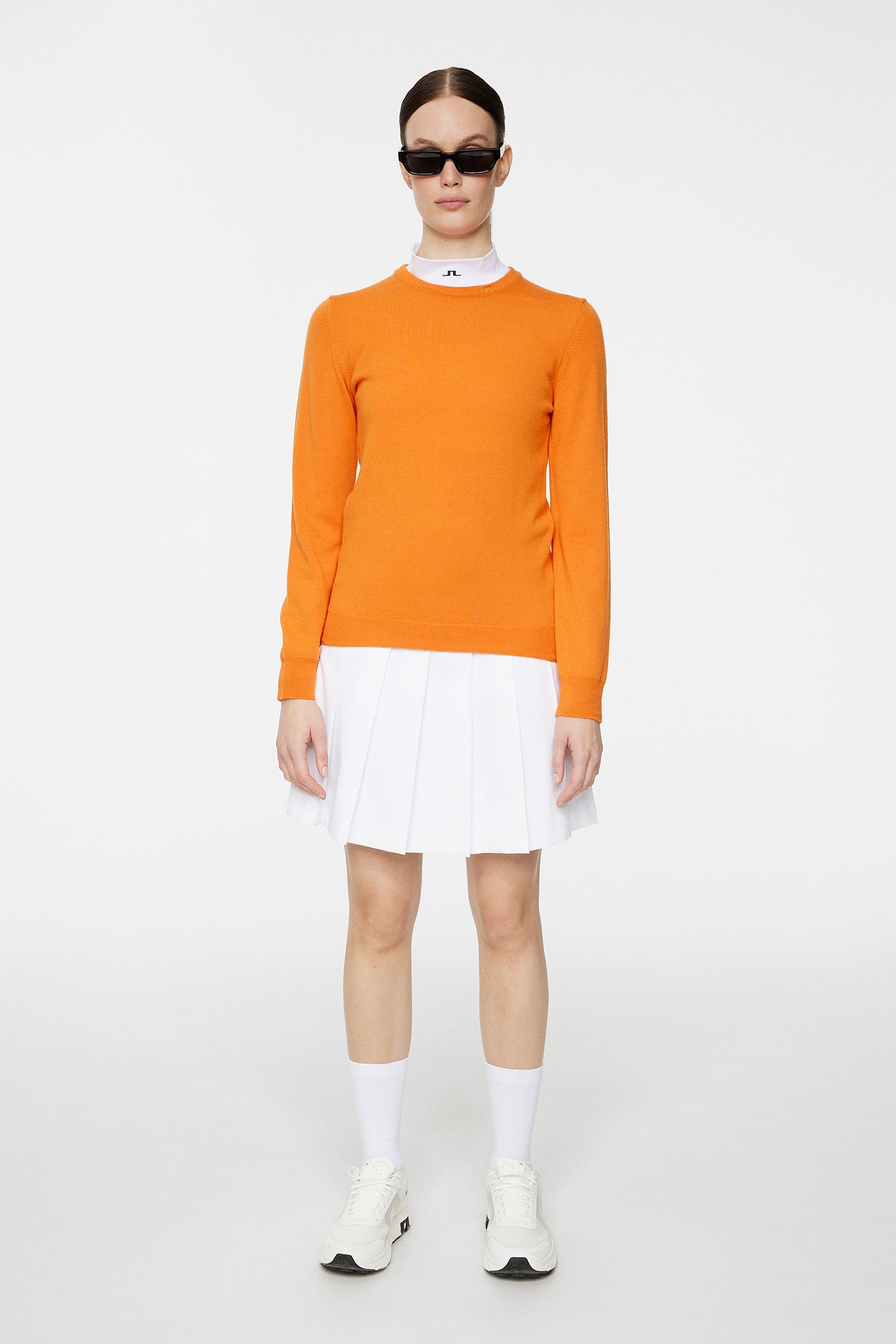 Aria Knitted Sweater in Persimmon Orange by J.Lindeberg