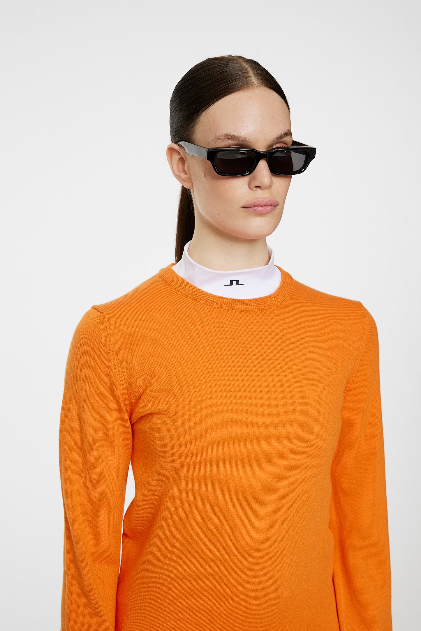 Aria Knitted Sweater in Persimmon Orange by J.Lindeberg