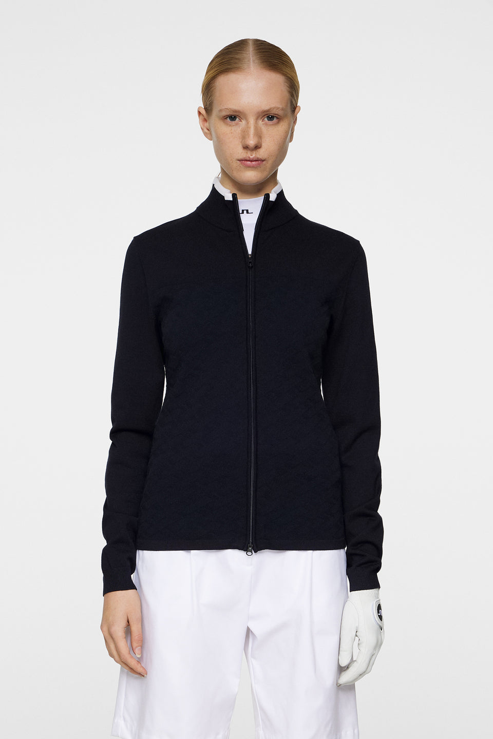 Anna Knitted Zip Sweater / JL Navy