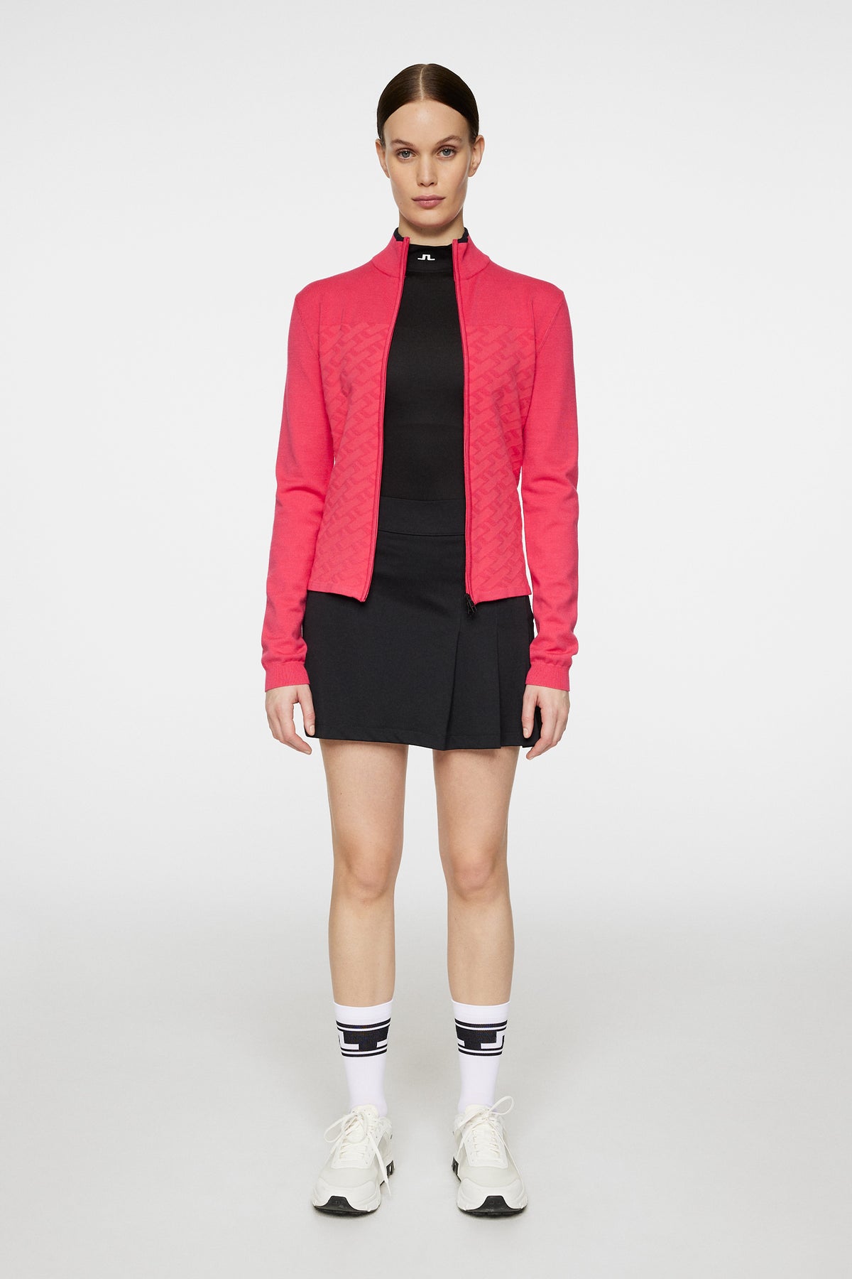Anna Knitted Zip Sweater in Azalea by J.Lindeberg