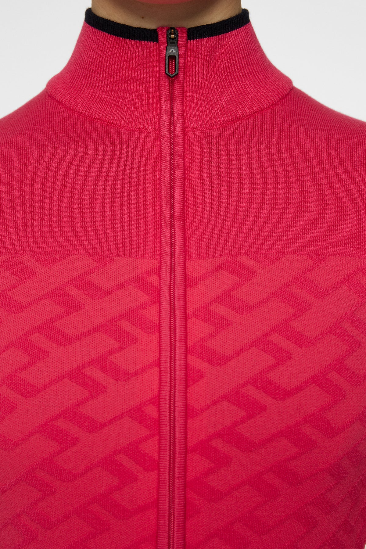 Anna Knitted Zip Sweater in Azalea by J.Lindeberg