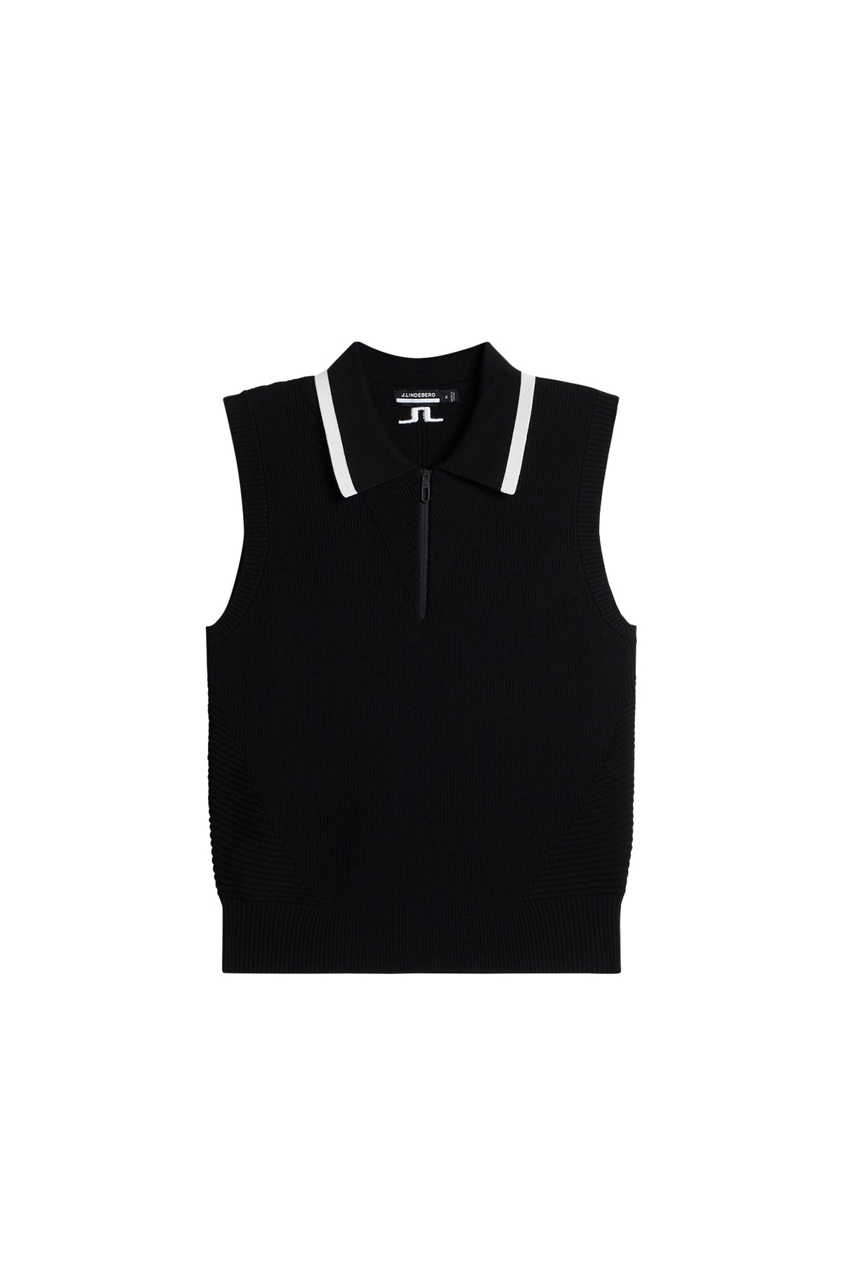 Ramona Knitted Polo Shirt in Black by J.Lindeberg