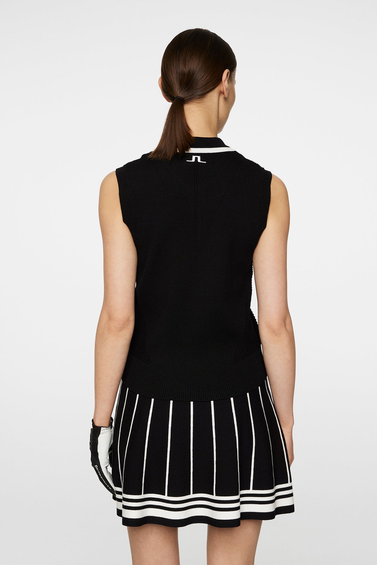 Ramona Knitted Polo Shirt in Black by J.Lindeberg