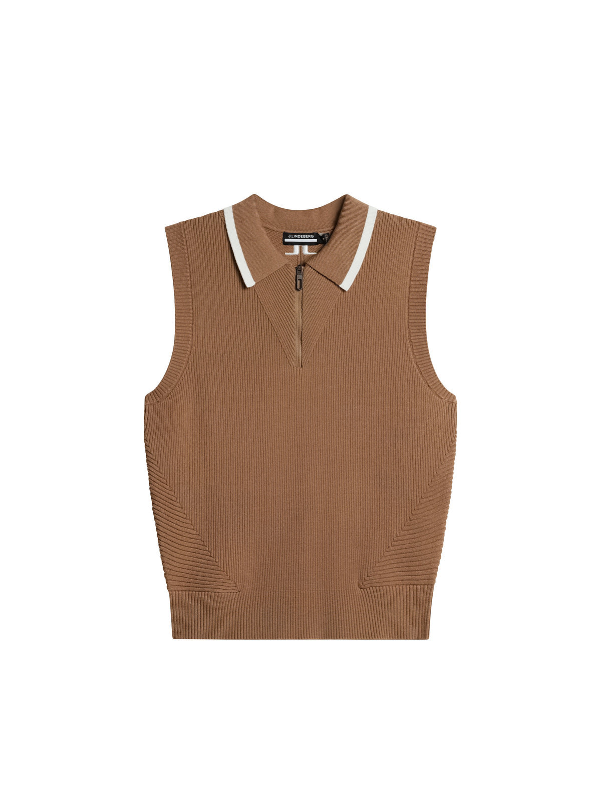 Ramona Knitted Polo Shirt in Tigers Eye by J.Lindeberg