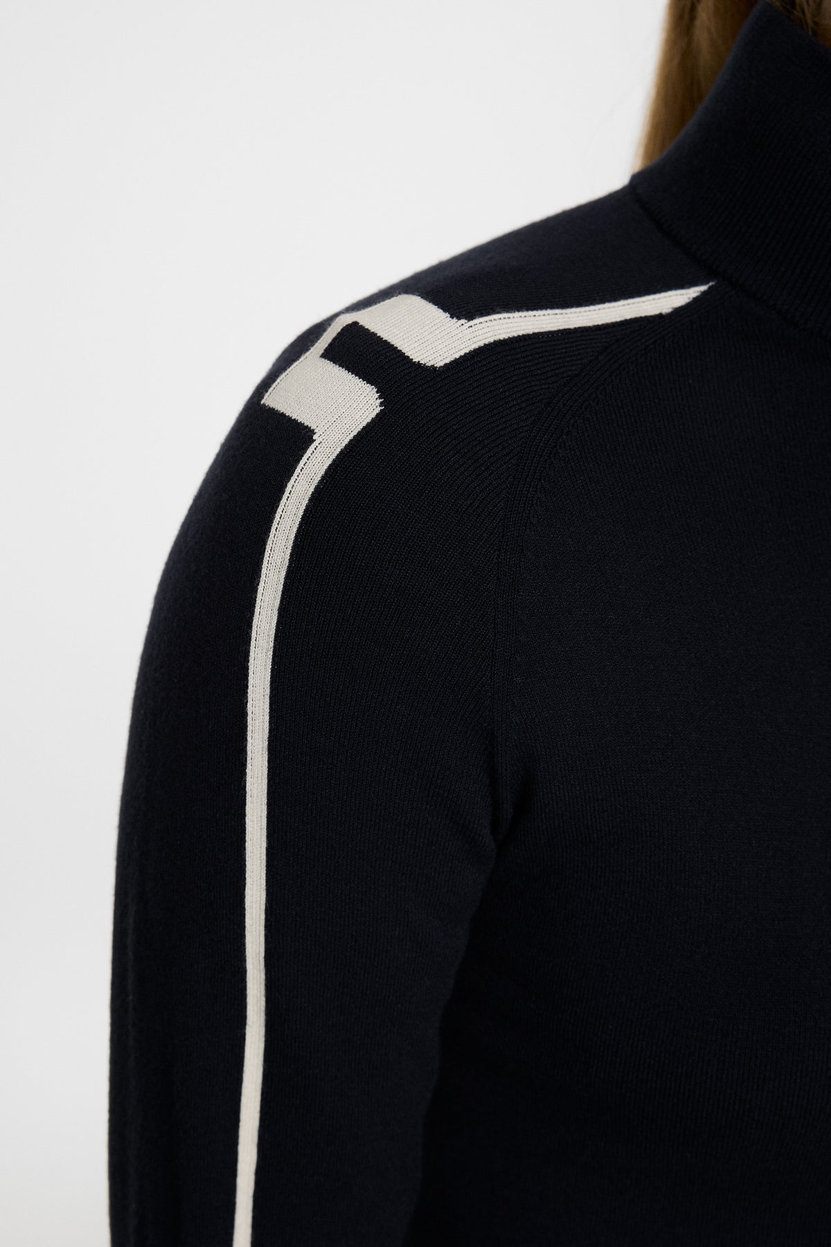 Aubree Knitted Zip Sweater in JL Navy by J.Lindeberg