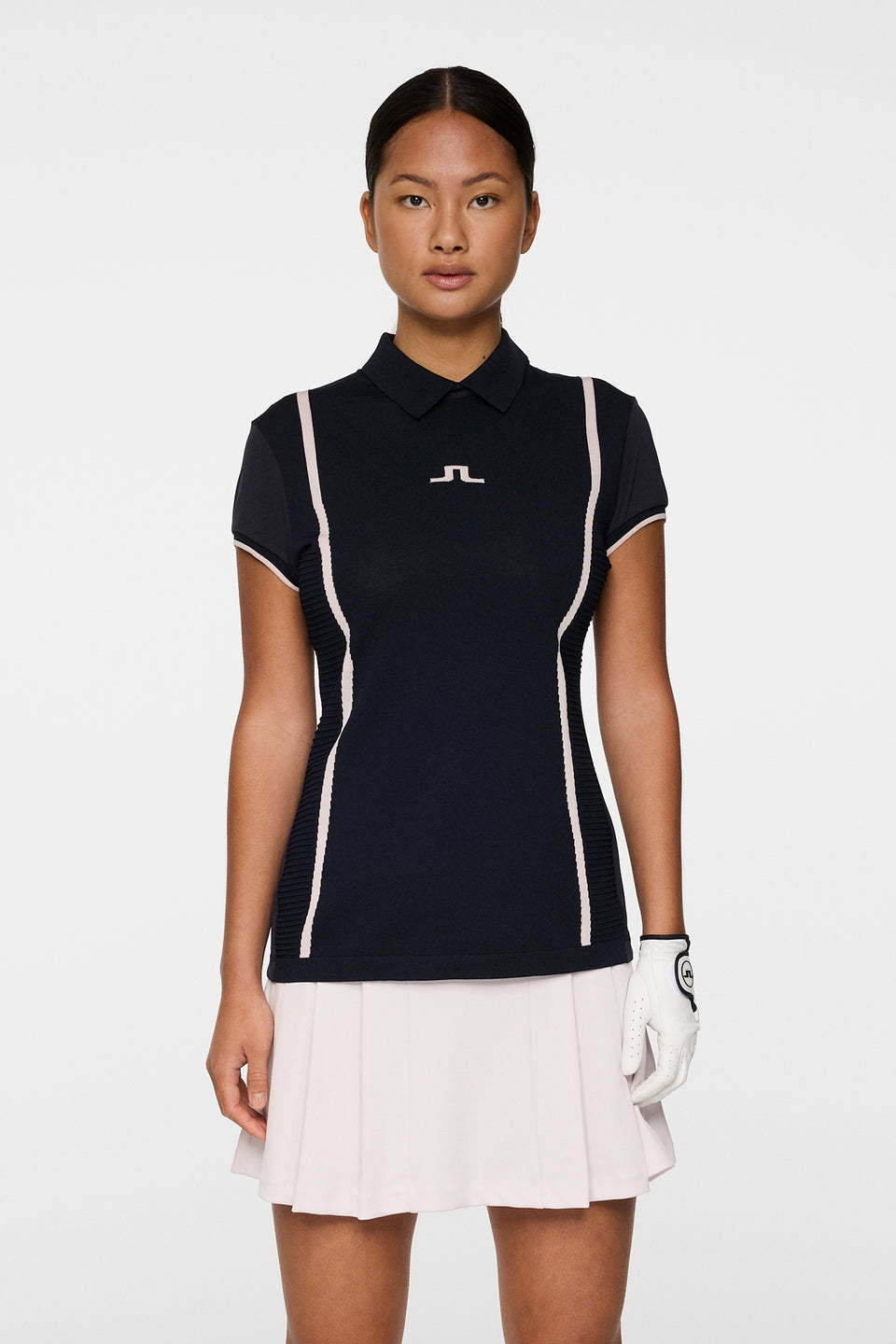 Theodora Hybrid Knit Shirt / JL Navy