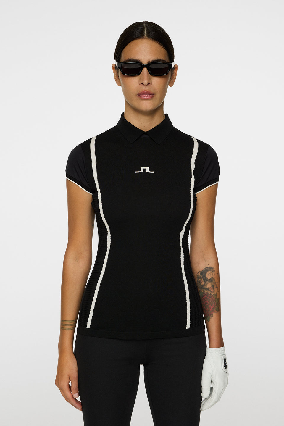 Theodora Hybrid Knit Shirt / Black