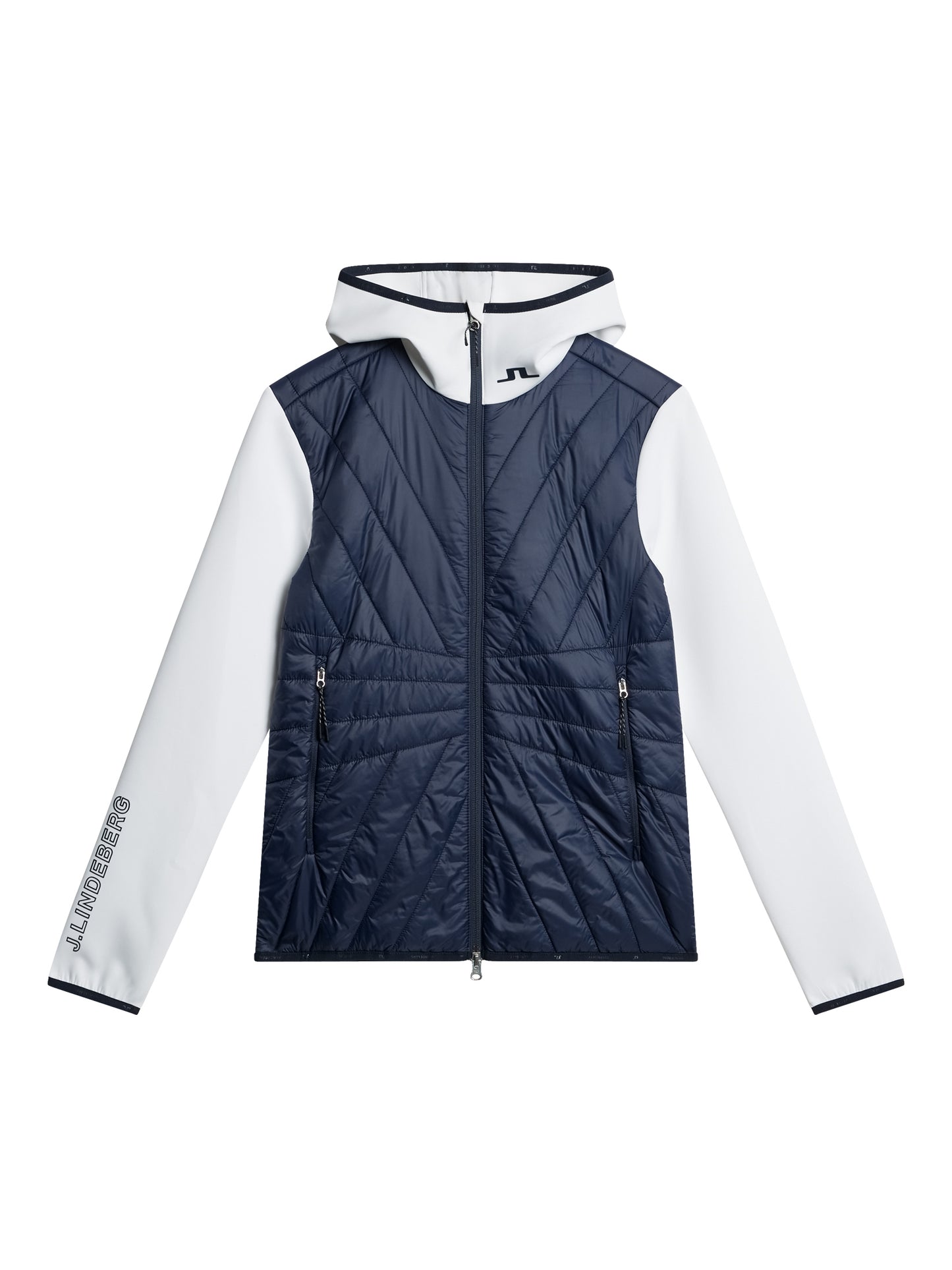 Holma Quilt Hybrid Hood in JL Navy by J.Lindeberg