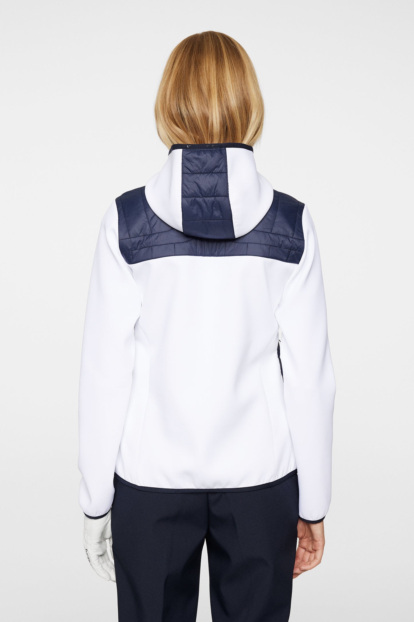 Holma Quilt Hybrid Hood in JL Navy by J.Lindeberg
