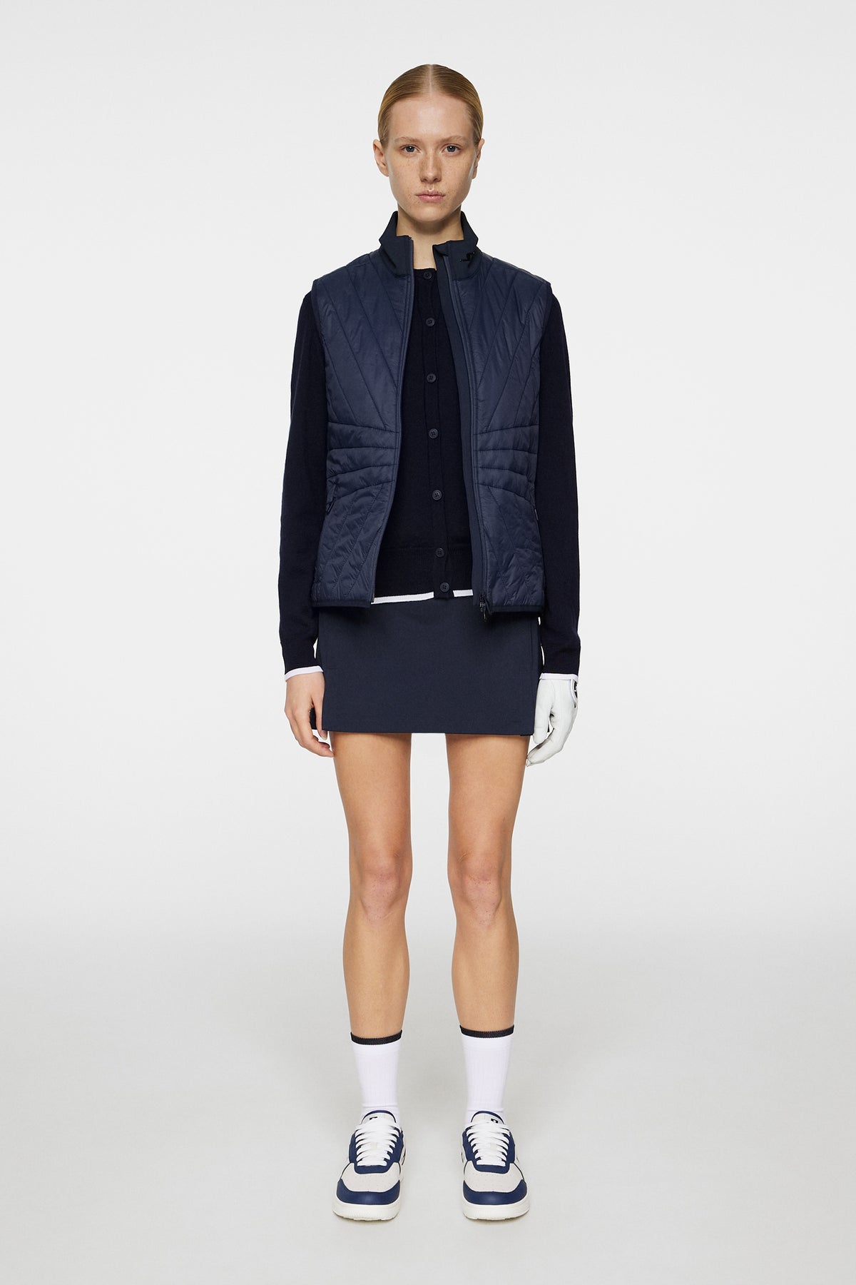 Holma Quilt Hybrid Vest in JL Navy by J.Lindeberg