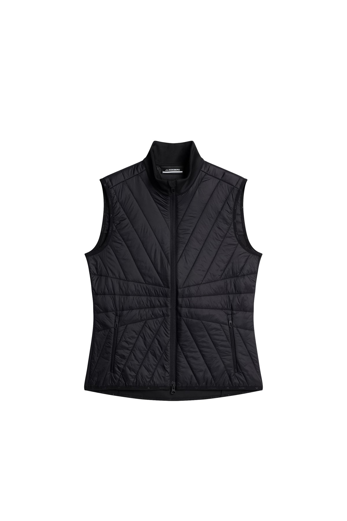 Holma Quilt Hybrid Vest in Black by J.Lindeberg