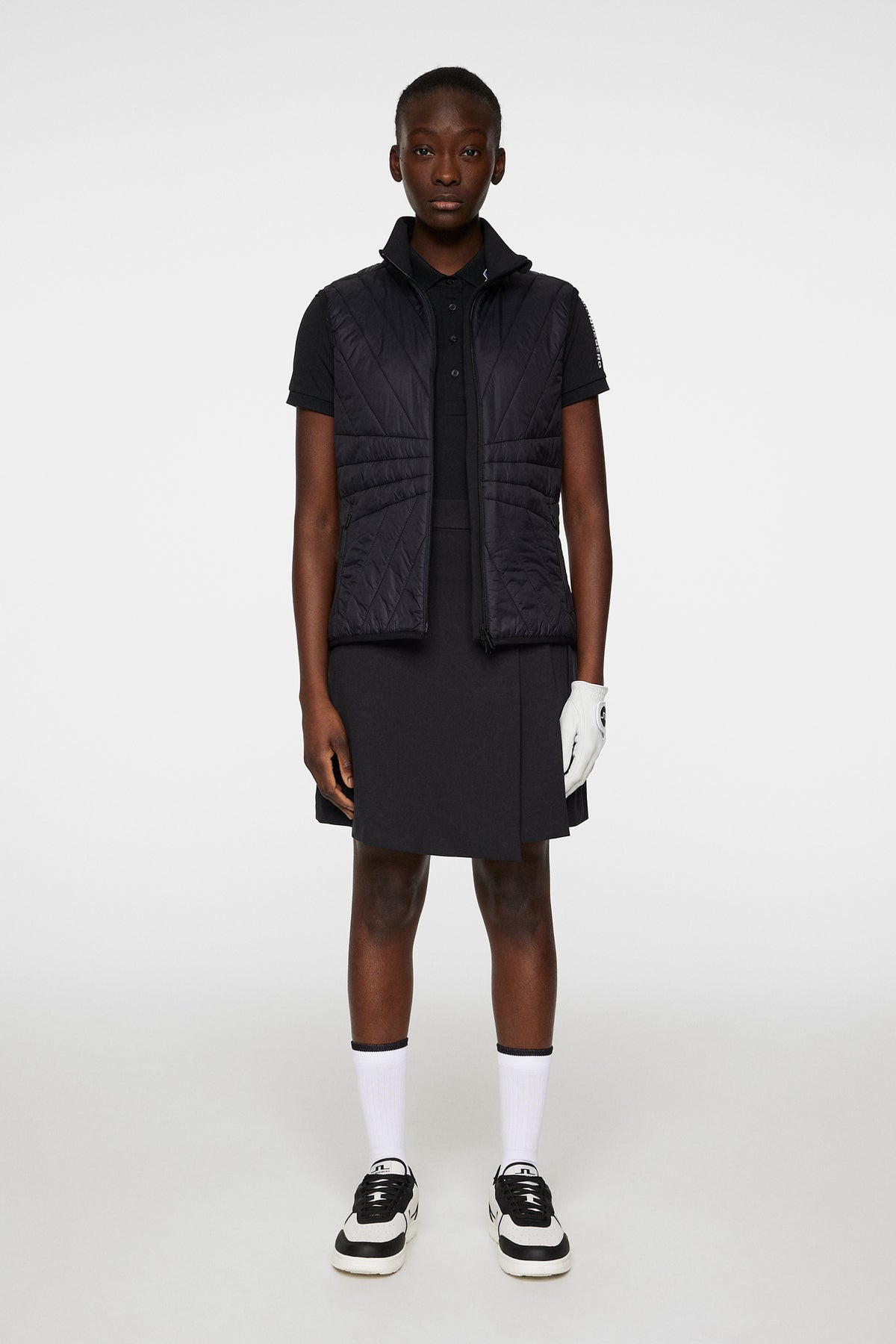 Holma Quilt Hybrid Vest in Black by J.Lindeberg