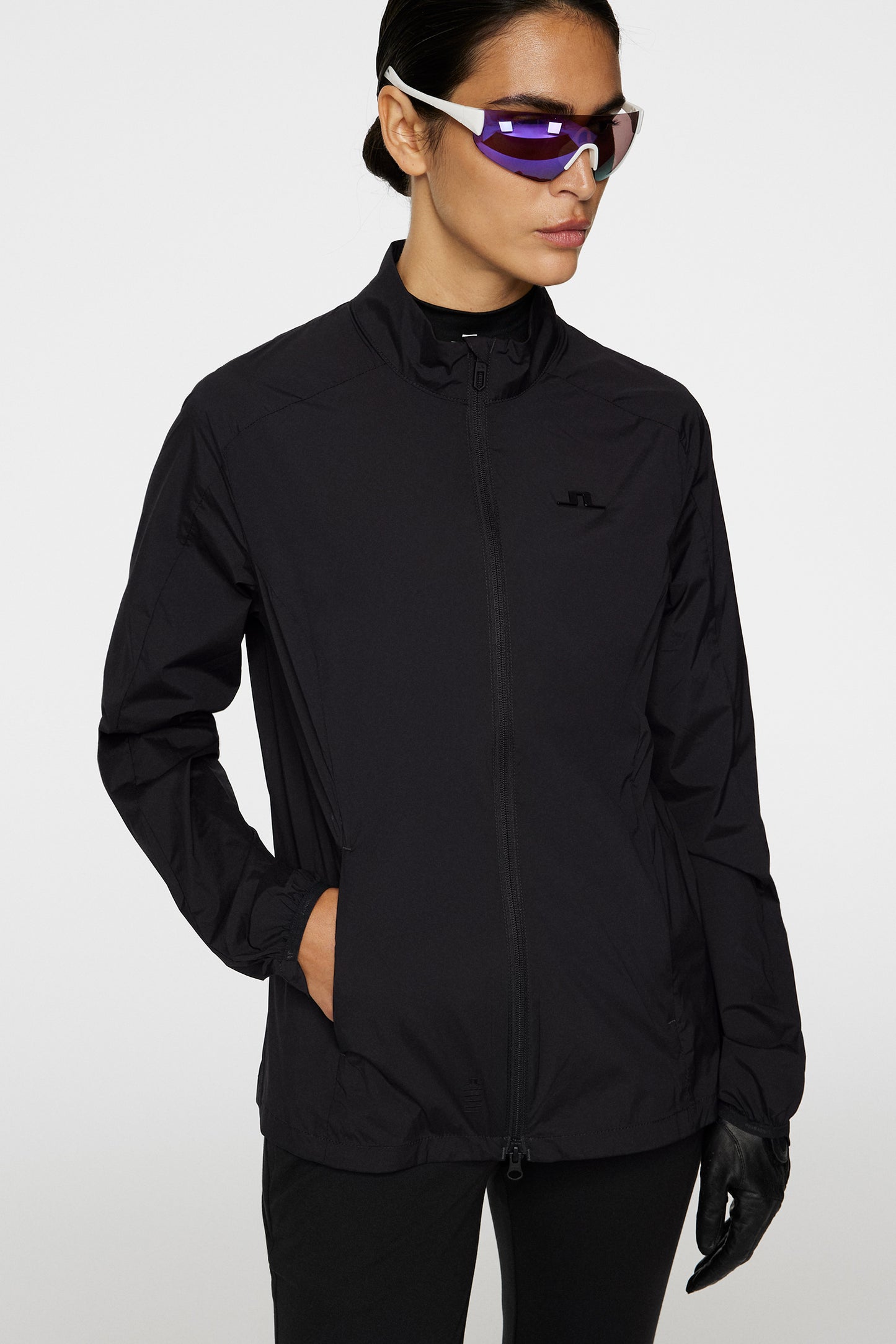 Thorine Wind Jacket Solid in Black by J.Lindeberg