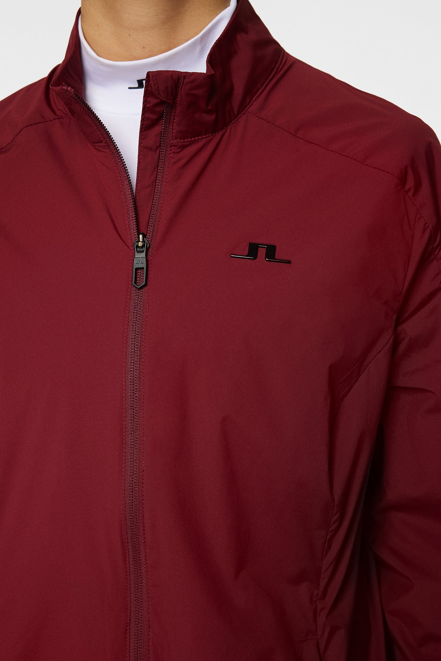 Thorine Wind Jacket Solid in Cabernet by J.Lindeberg