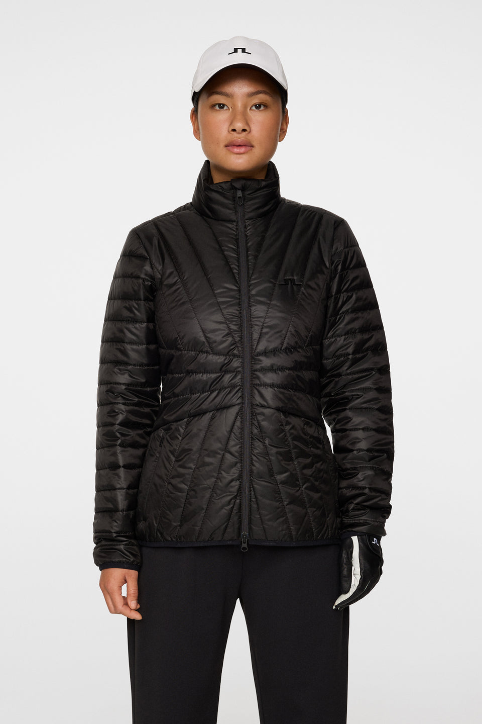 Marble Quilted Jacket / Black