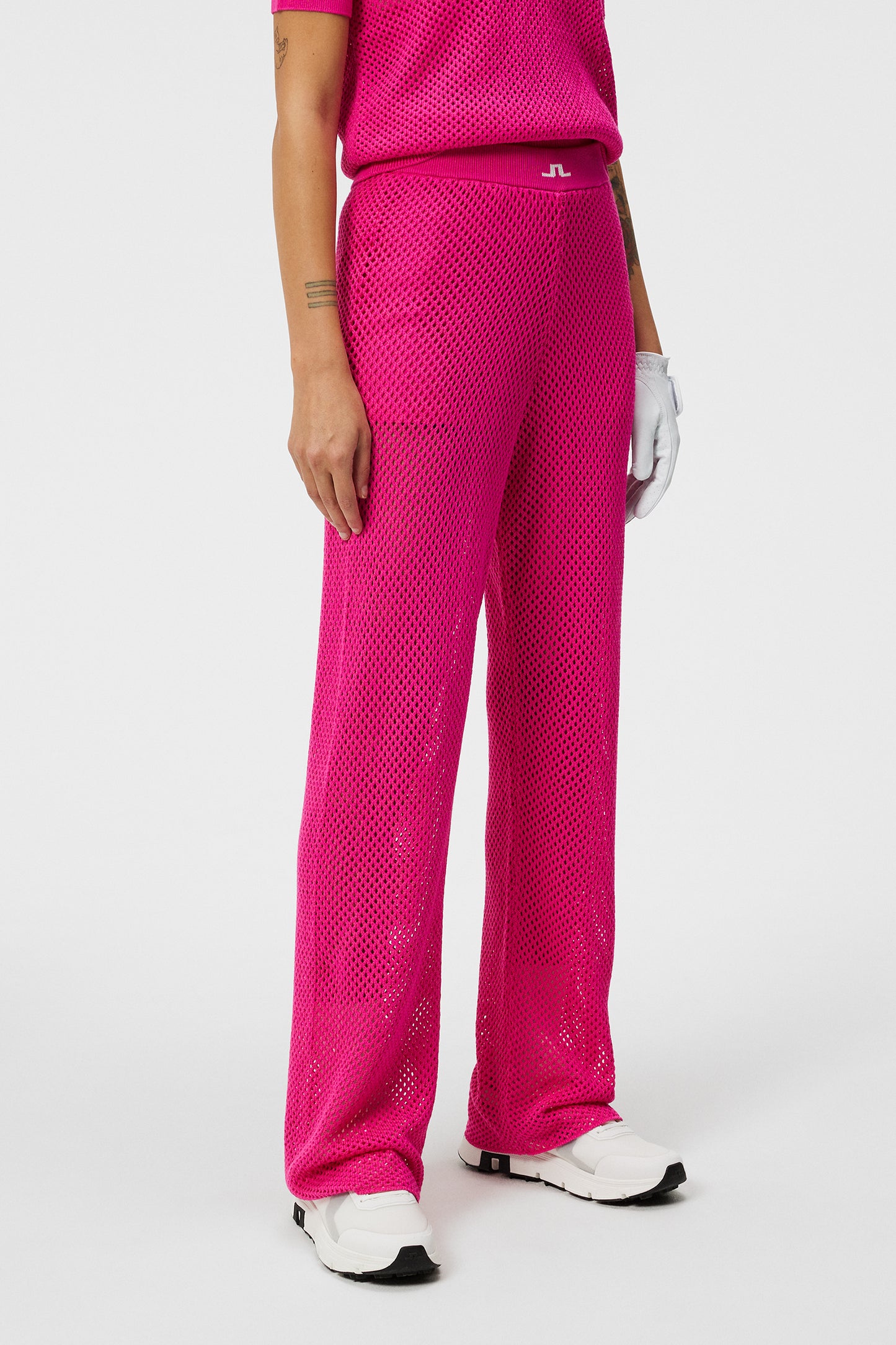 Korine Knitted Pant in Fuchsia Purple by J.Lindeberg
