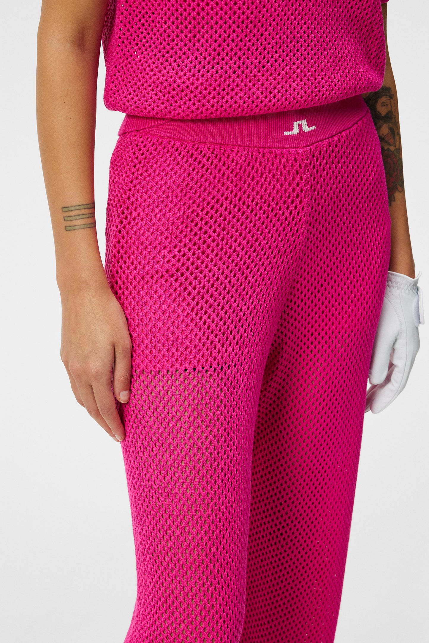 Korine Knitted Pant in Fuchsia Purple by J.Lindeberg