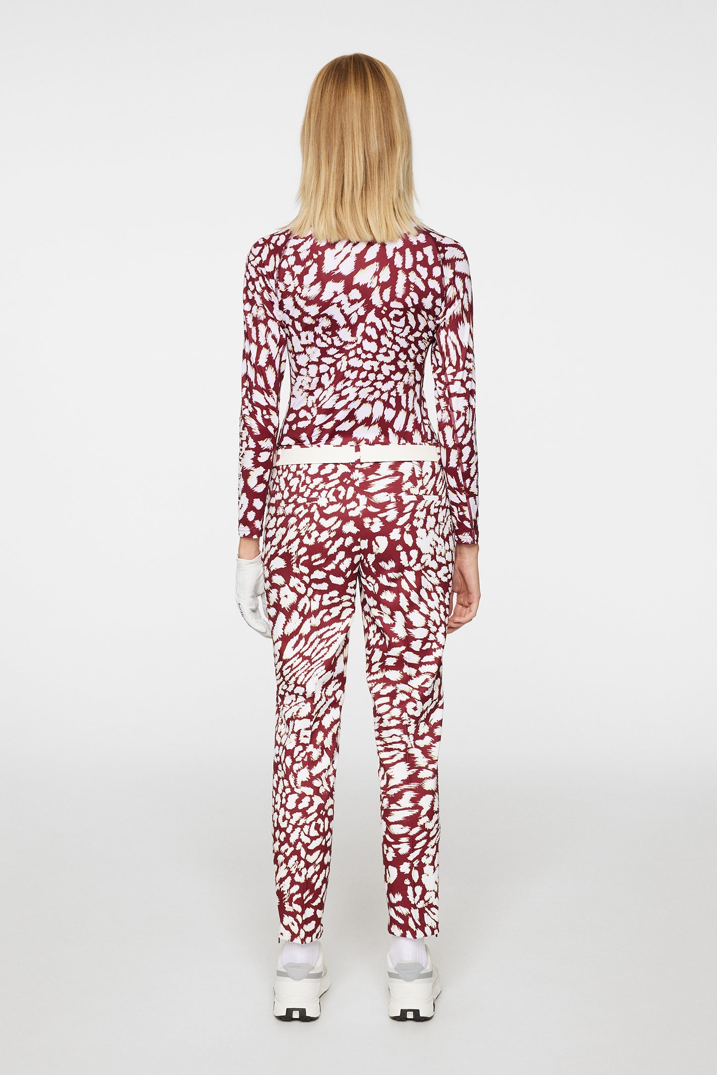 Pia Print Pant in Glitch Leo Lime by J.Lindeberg