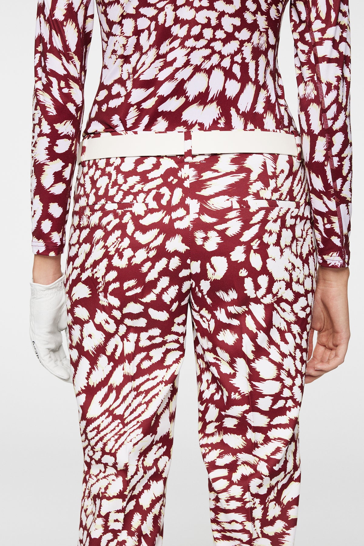 Pia Print Pant in Glitch Leo Lime by J.Lindeberg