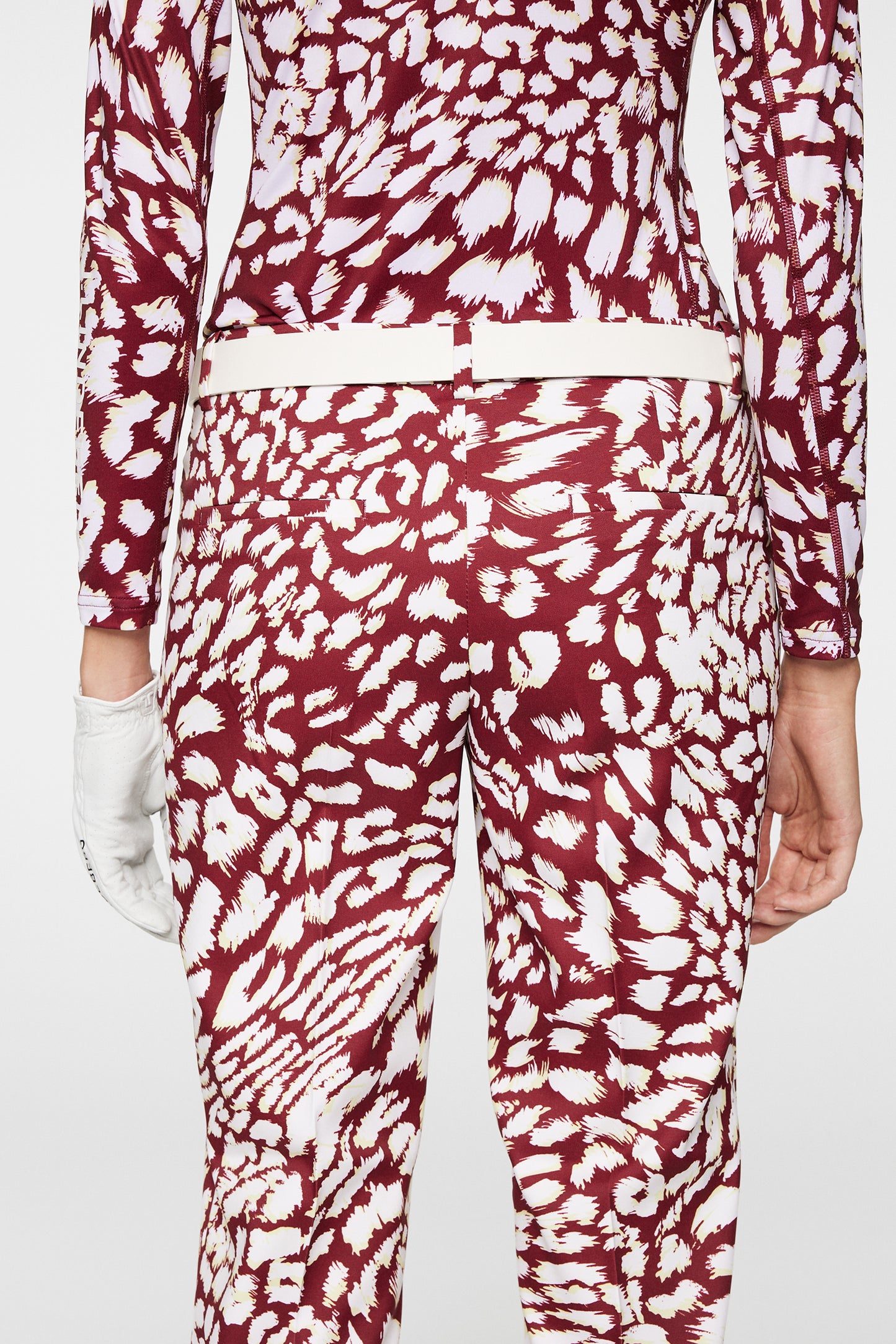 Pia Print Pant in Glitch Leo Lime by J.Lindeberg