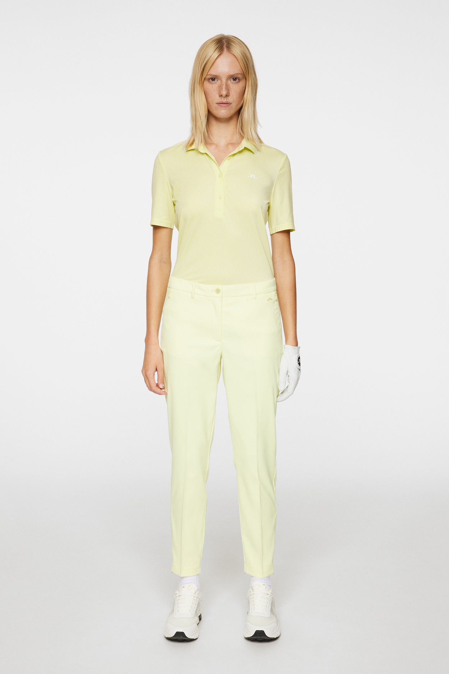Pia Pant in Pale Lime Yellow by J.Lindeberg