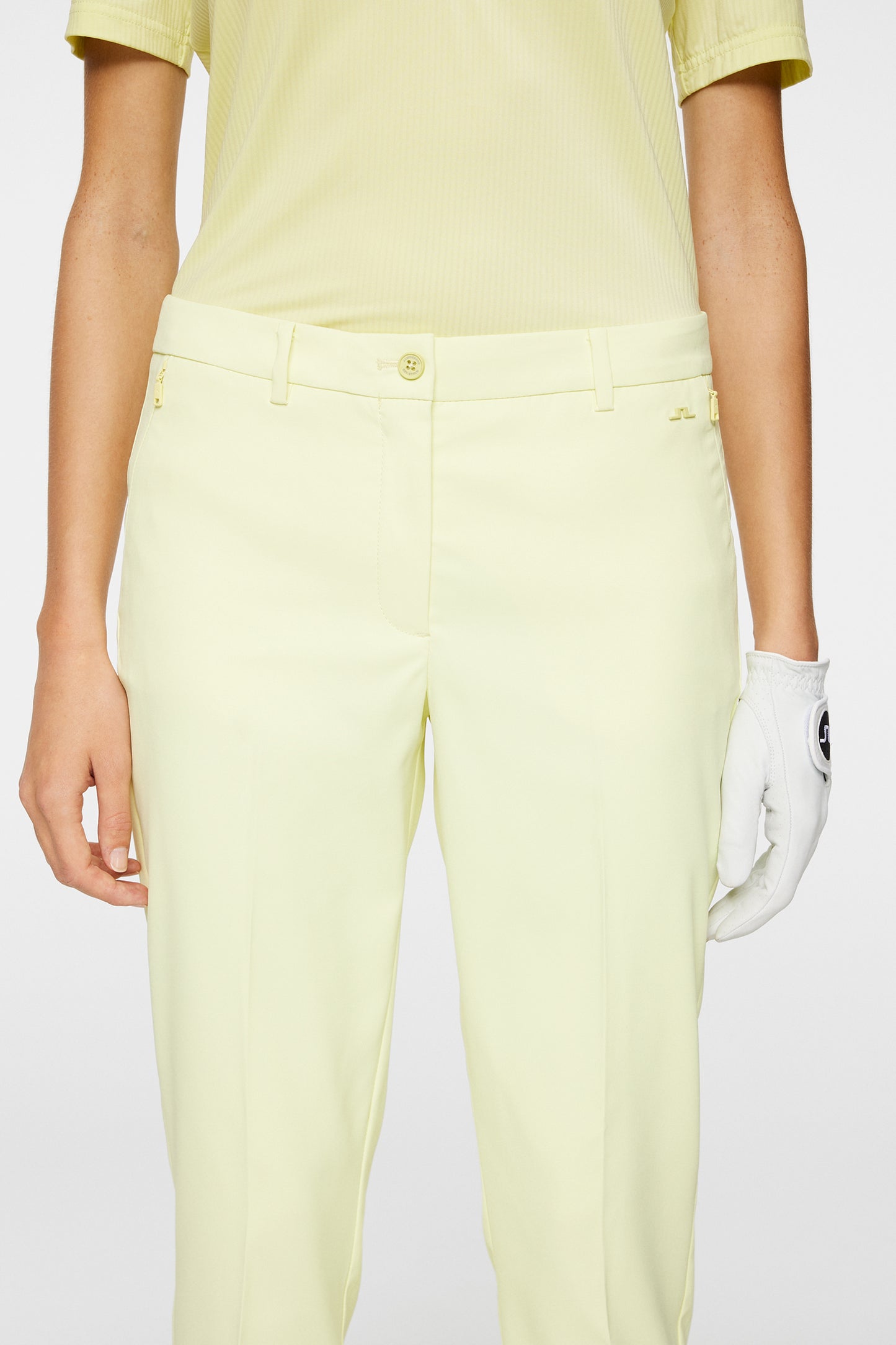 Pia Pant in Pale Lime Yellow by J.Lindeberg
