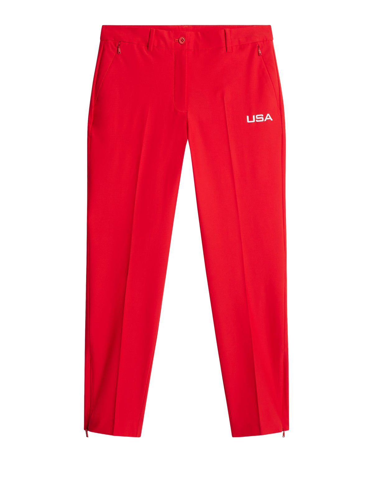 Pia Pant in Flame Scarlet by J.Lindeberg