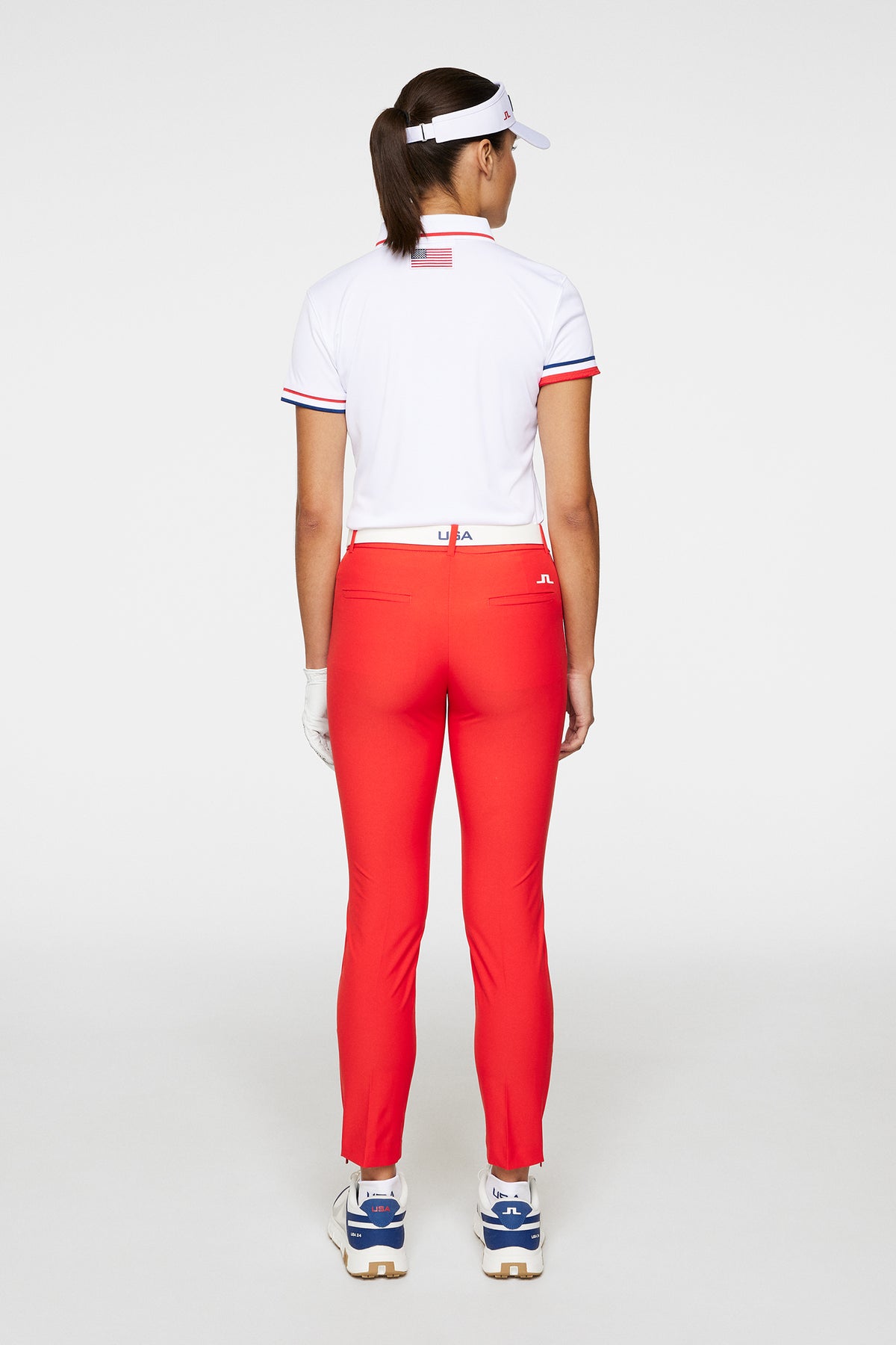 Pia Pant in Flame Scarlet by J.Lindeberg