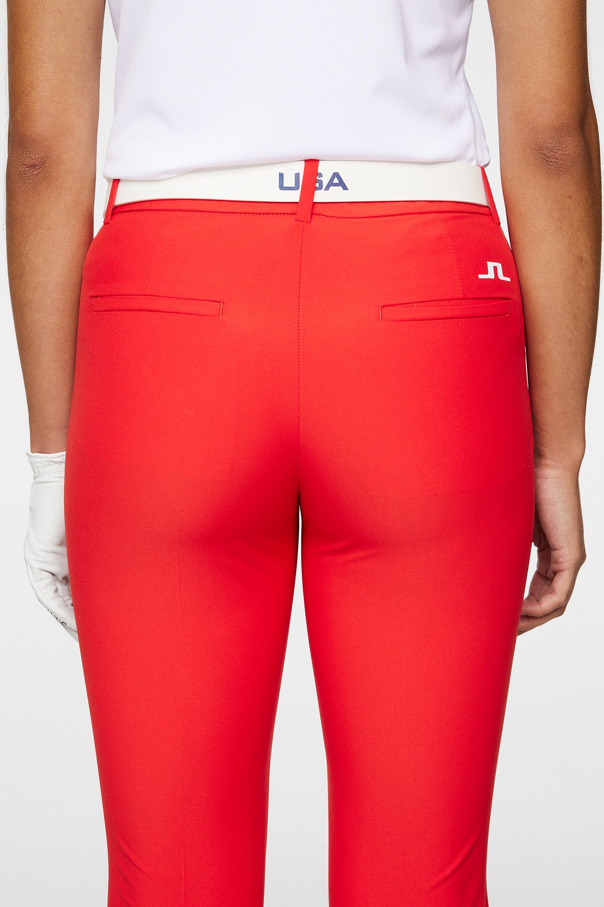 Pia Pant in Flame Scarlet by J.Lindeberg